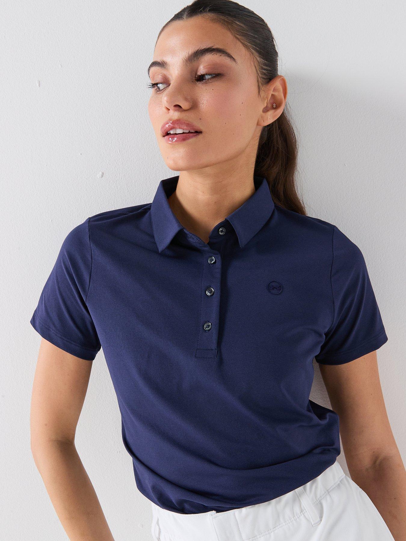 Image 5 of 5 of UNDER ARMOUR Womens Golf Drive Short Sleeve Polo - Navy