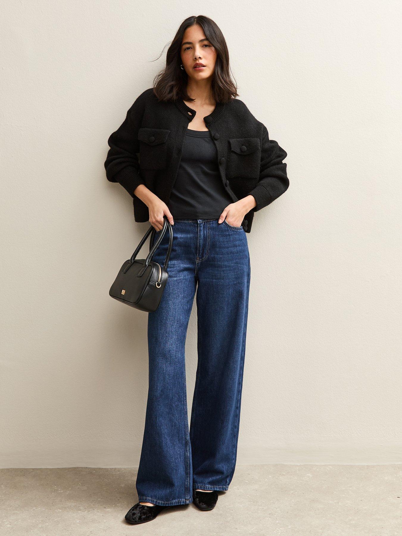  image of new-look-ribbed-scoop-neck-cami-black