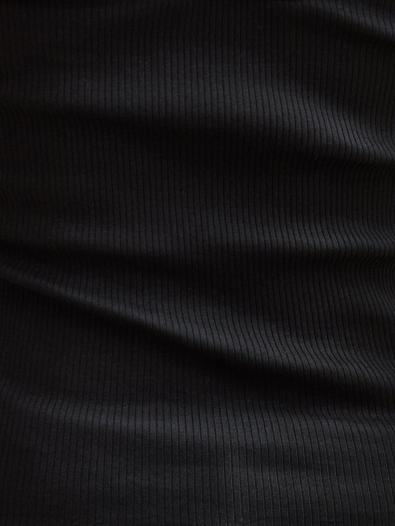  image of new-look-ribbed-scoop-neck-cami-black