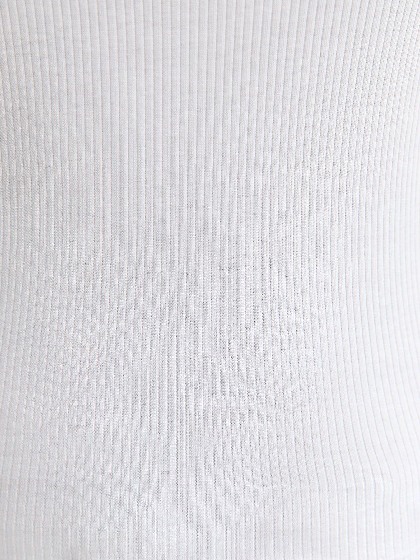  image of new-look-ribbed-scoop-neck-cami-white