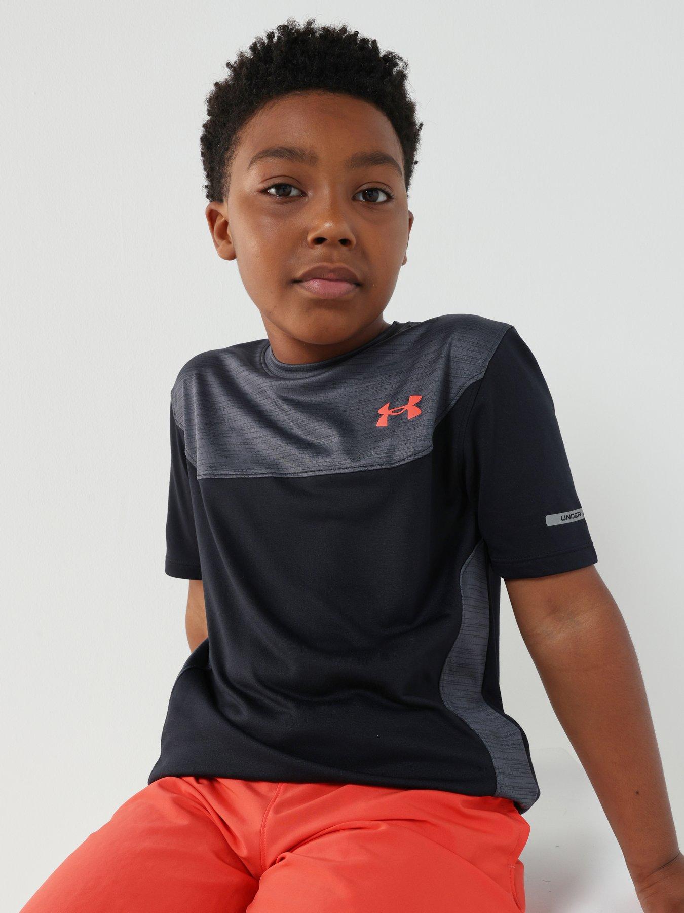 UNDER ARMOUR Junior Boys Training Tech Utility Short Sleeve T-Shirt - Black
