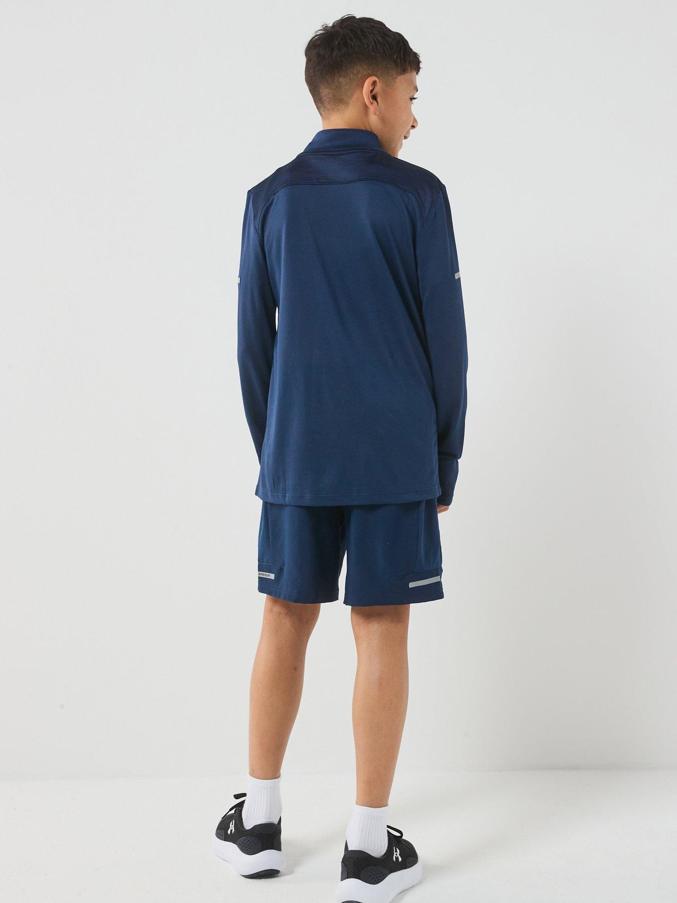  image of under-armour-junior-boys-training-tech-utility-14-zip-top-navy