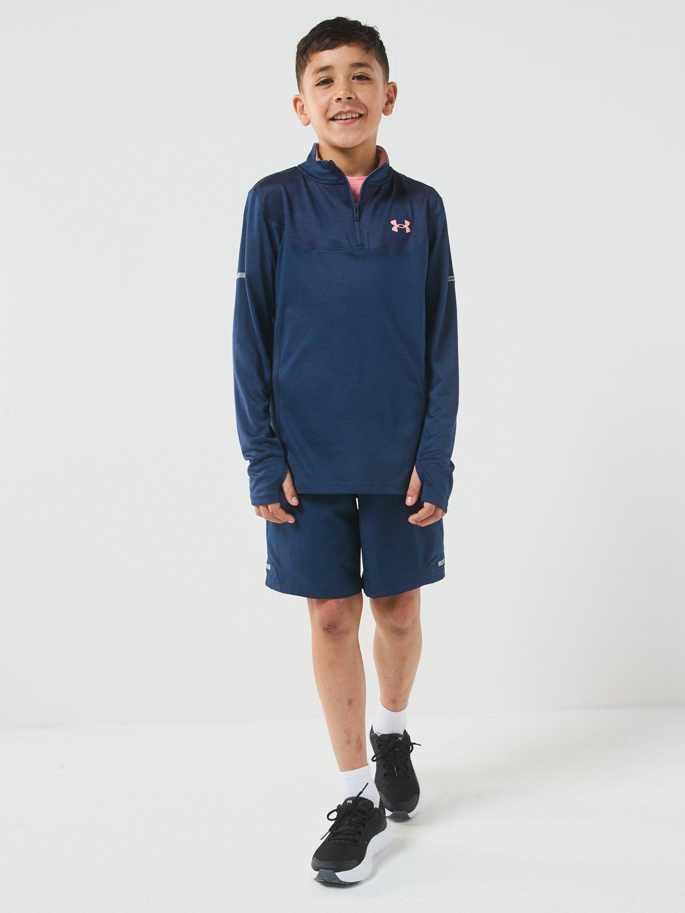  image of under-armour-junior-boys-training-tech-utility-14-zip-top-navy