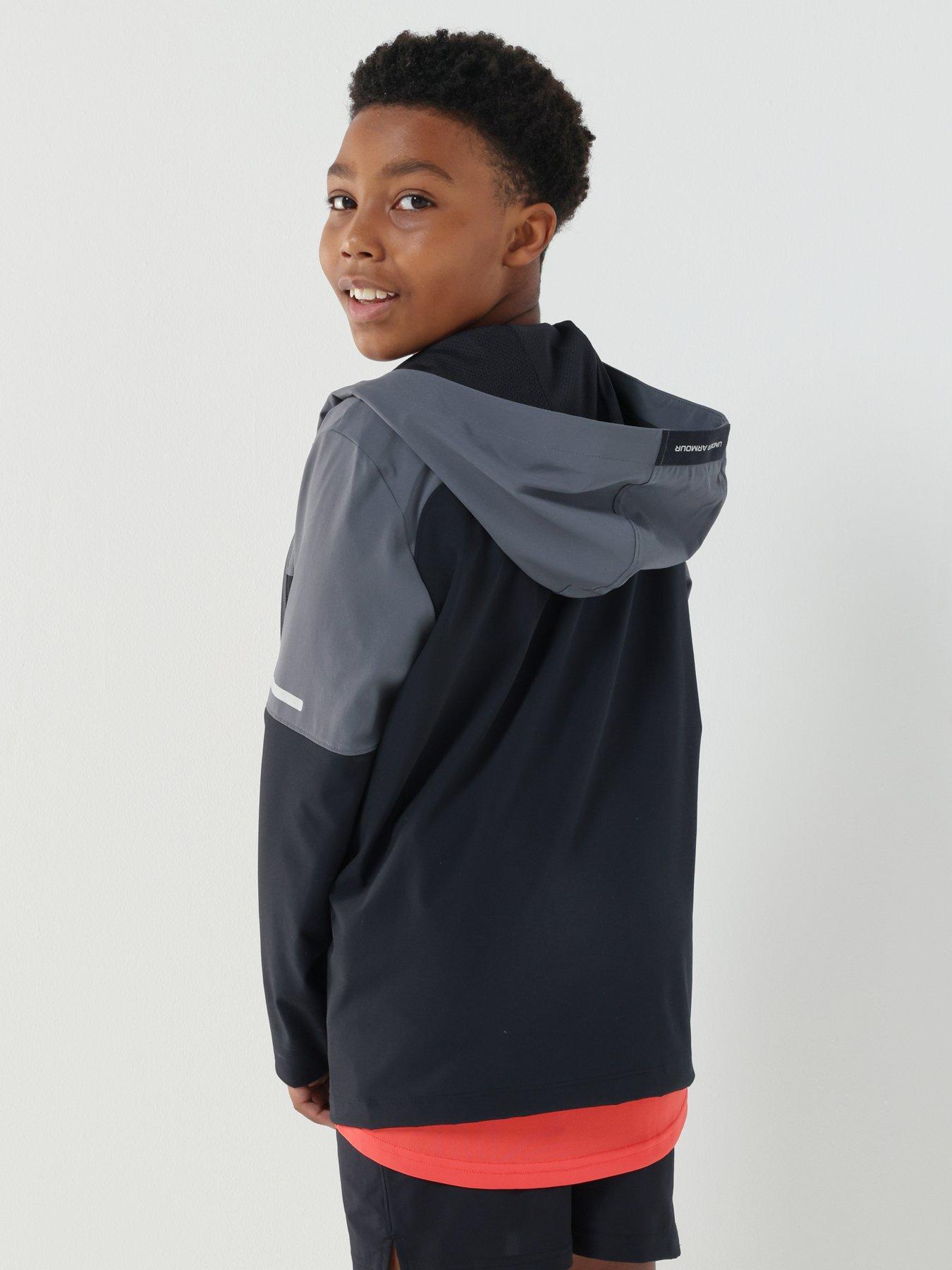 stillFront image of under-armour-junior-boys-training-tech-utility-jacket-black