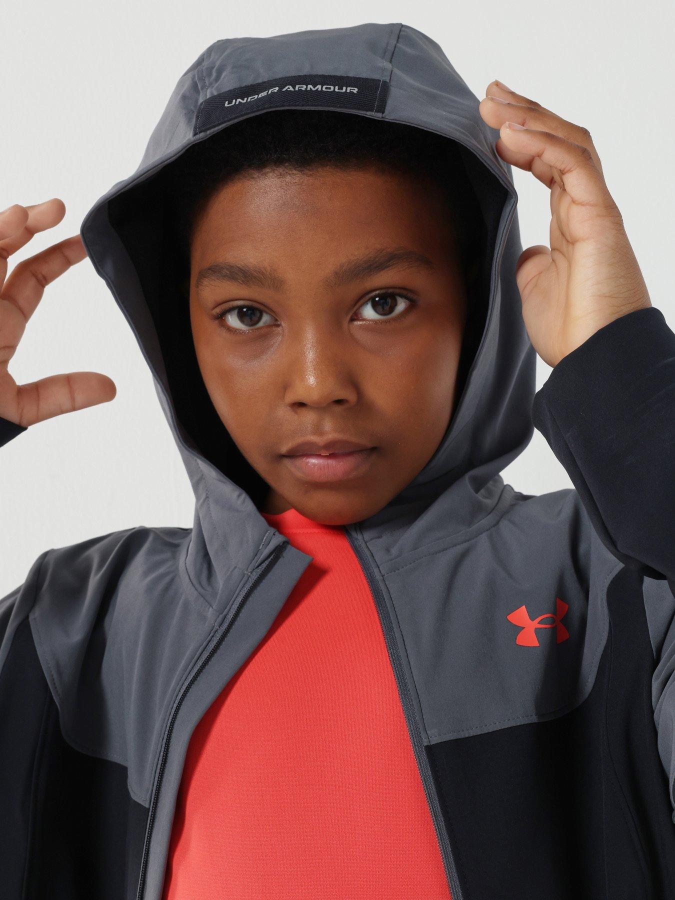  image of under-armour-junior-boys-training-tech-utility-jacket-black