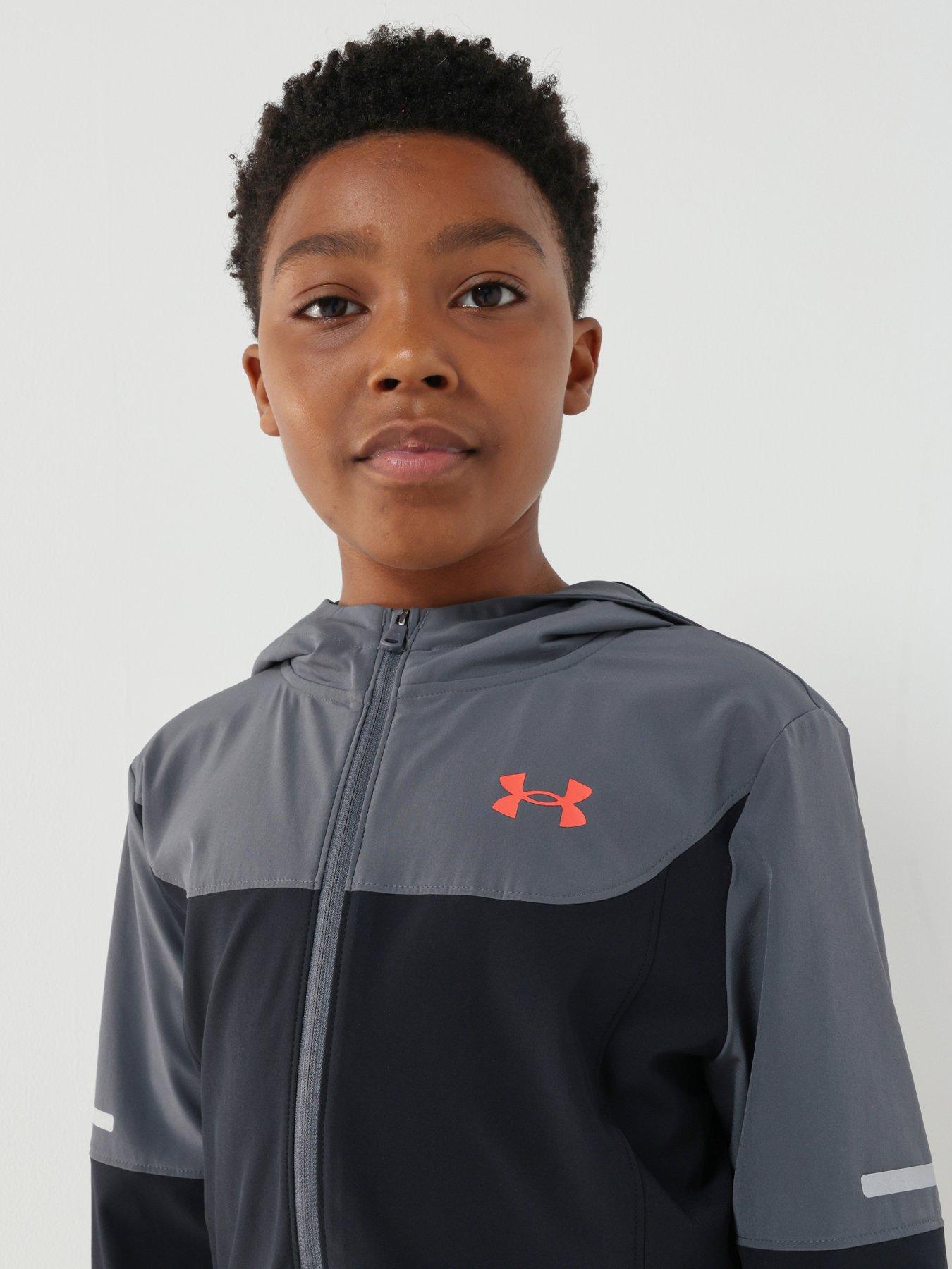  image of under-armour-junior-boys-training-tech-utility-jacket-black