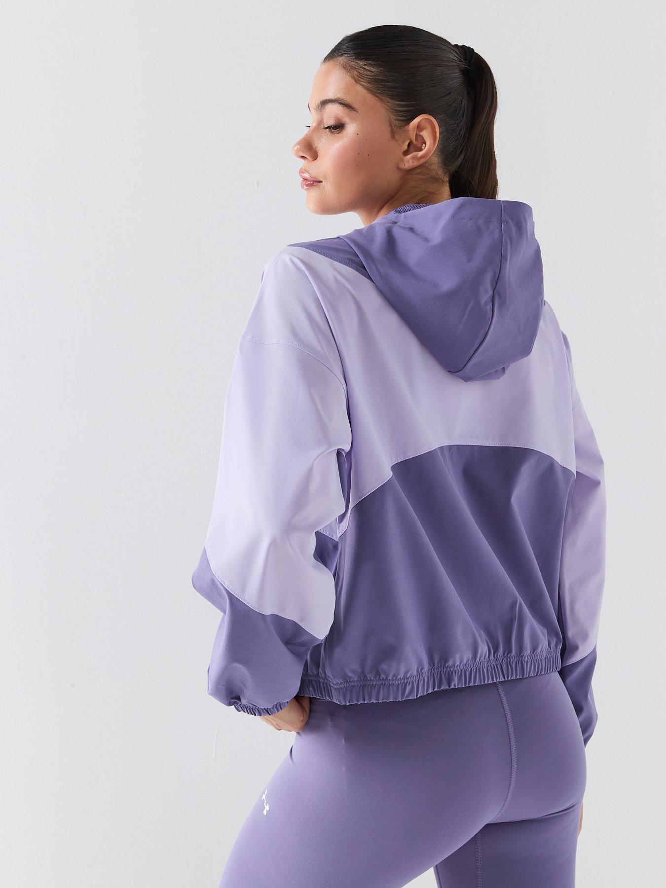  image of under-armour-womens-rival-woven-jacket-purple