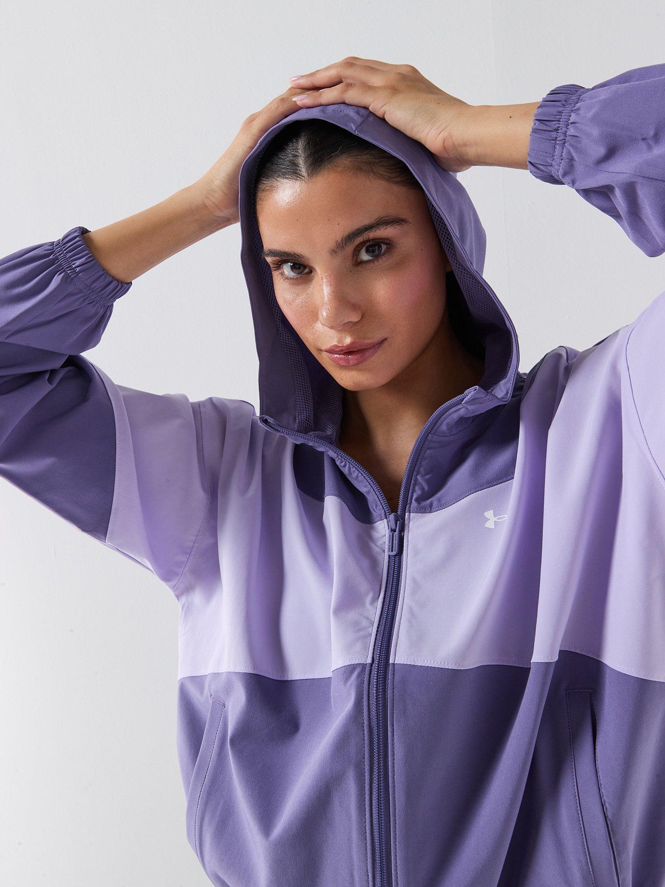  image of under-armour-womens-rival-woven-jacket-purple