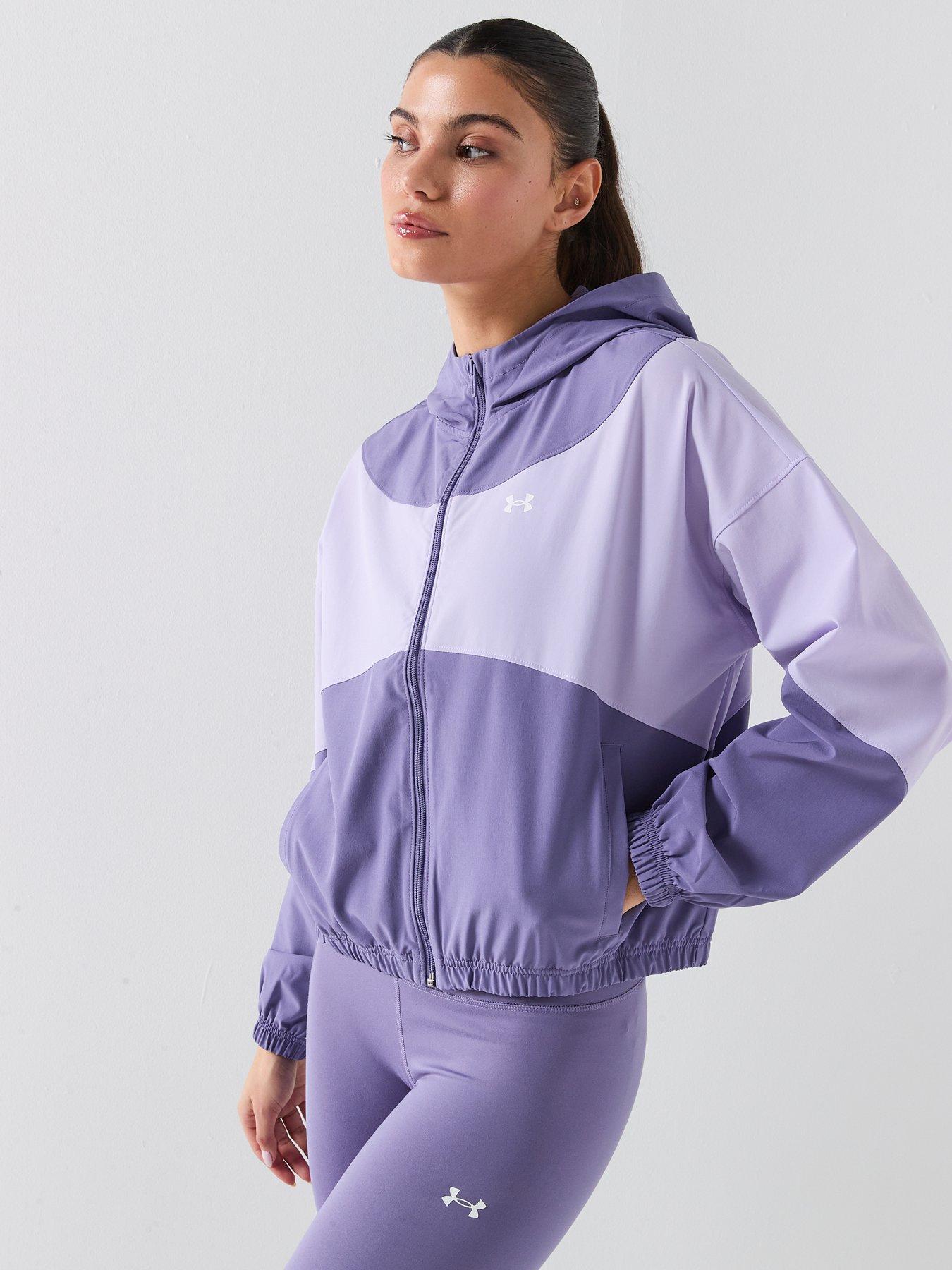  image of under-armour-womens-rival-woven-jacket-purple