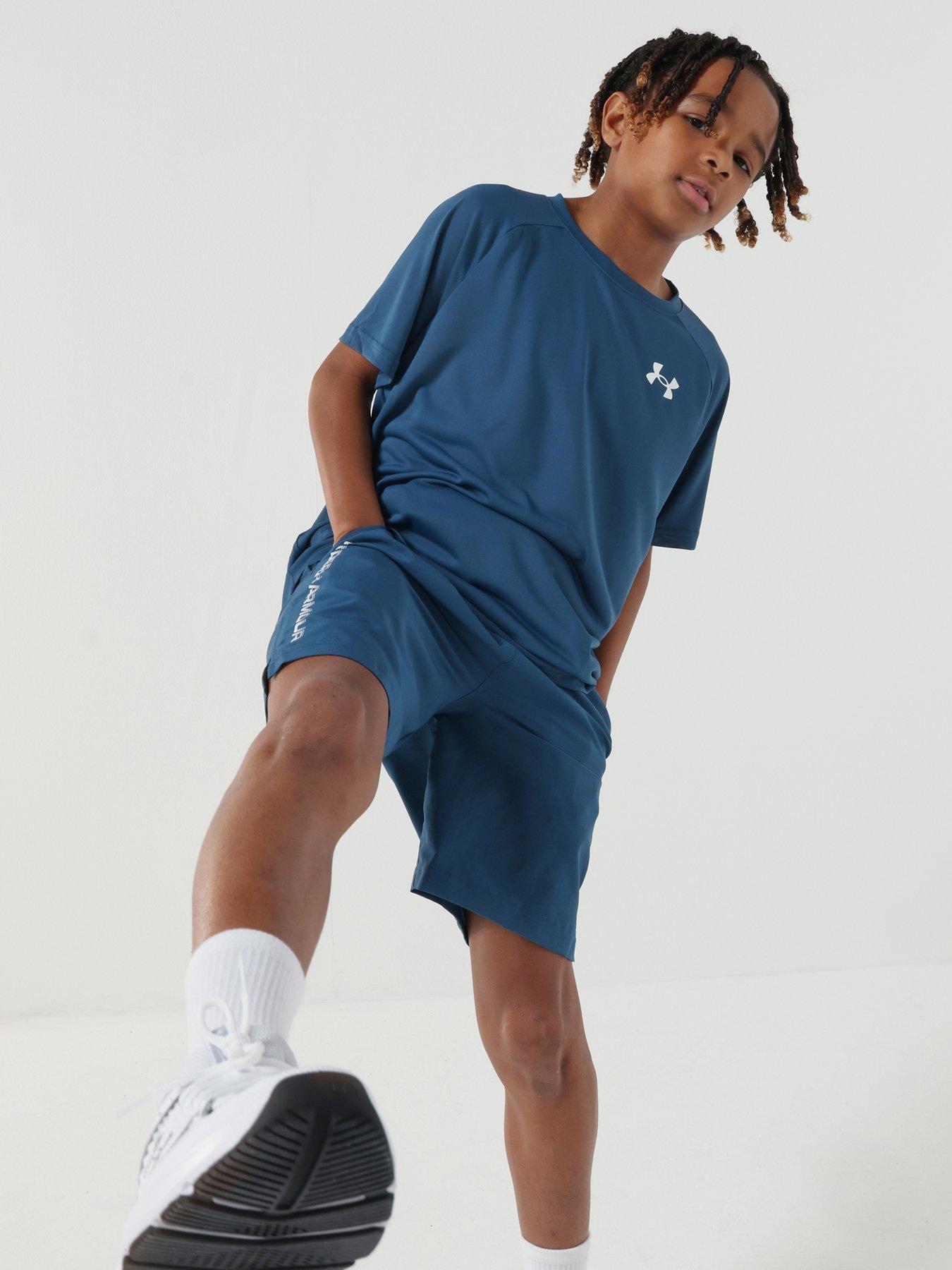 under-armour-junior-boys-training-tech-woven-short-blue