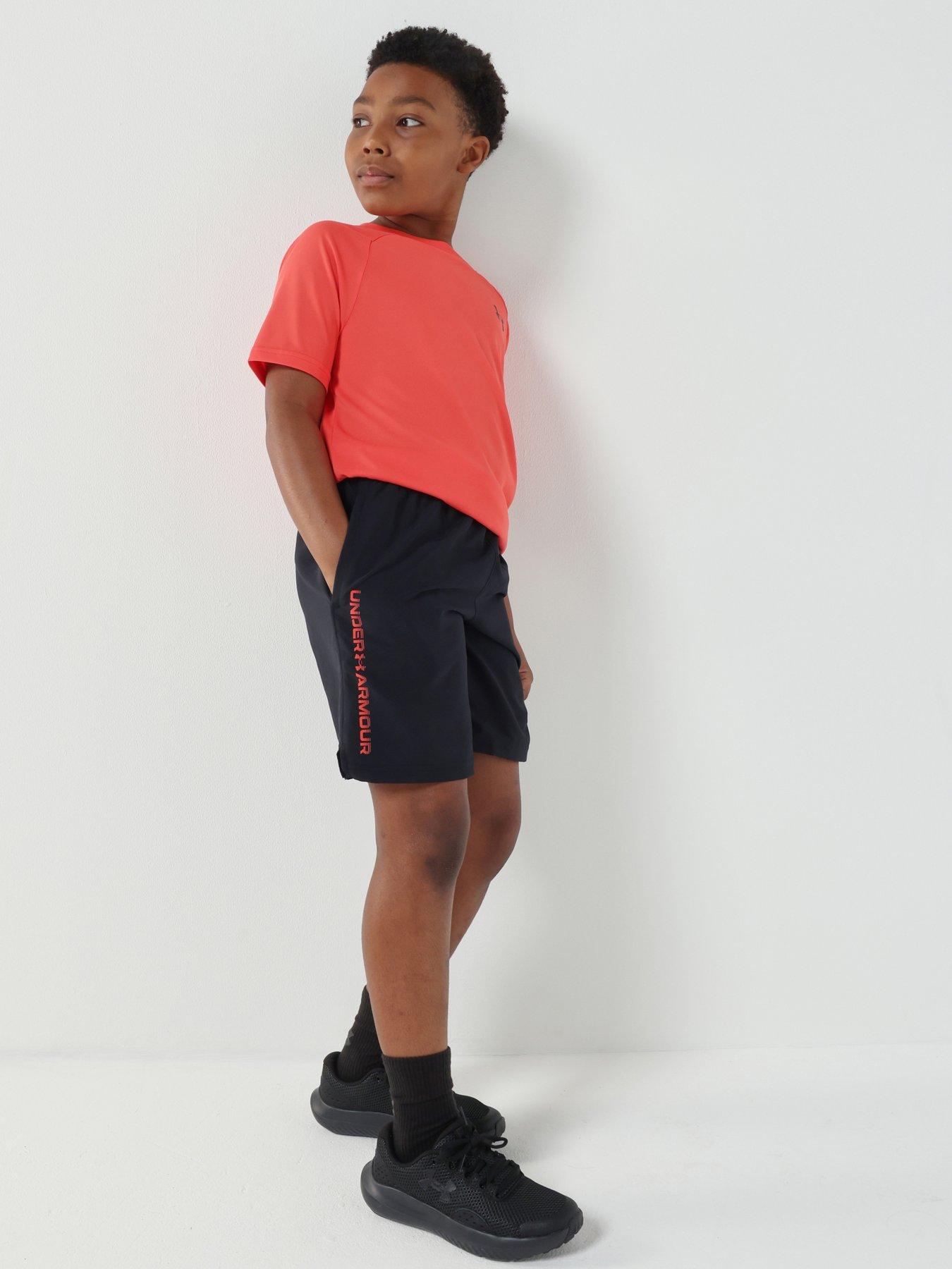  image of under-armour-junior-boys-training-tech-woven-short-black