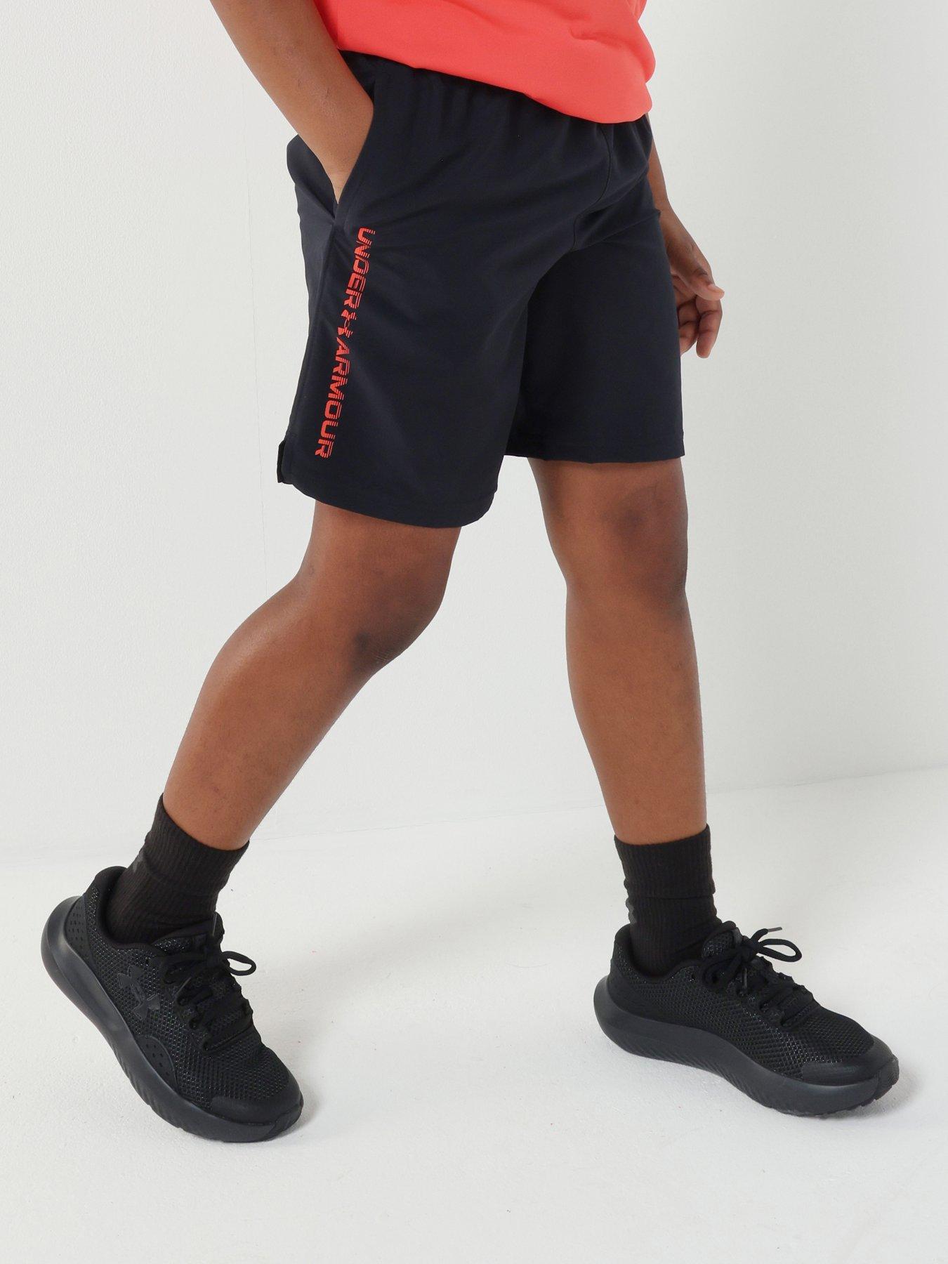  image of under-armour-junior-boys-training-tech-woven-short-black