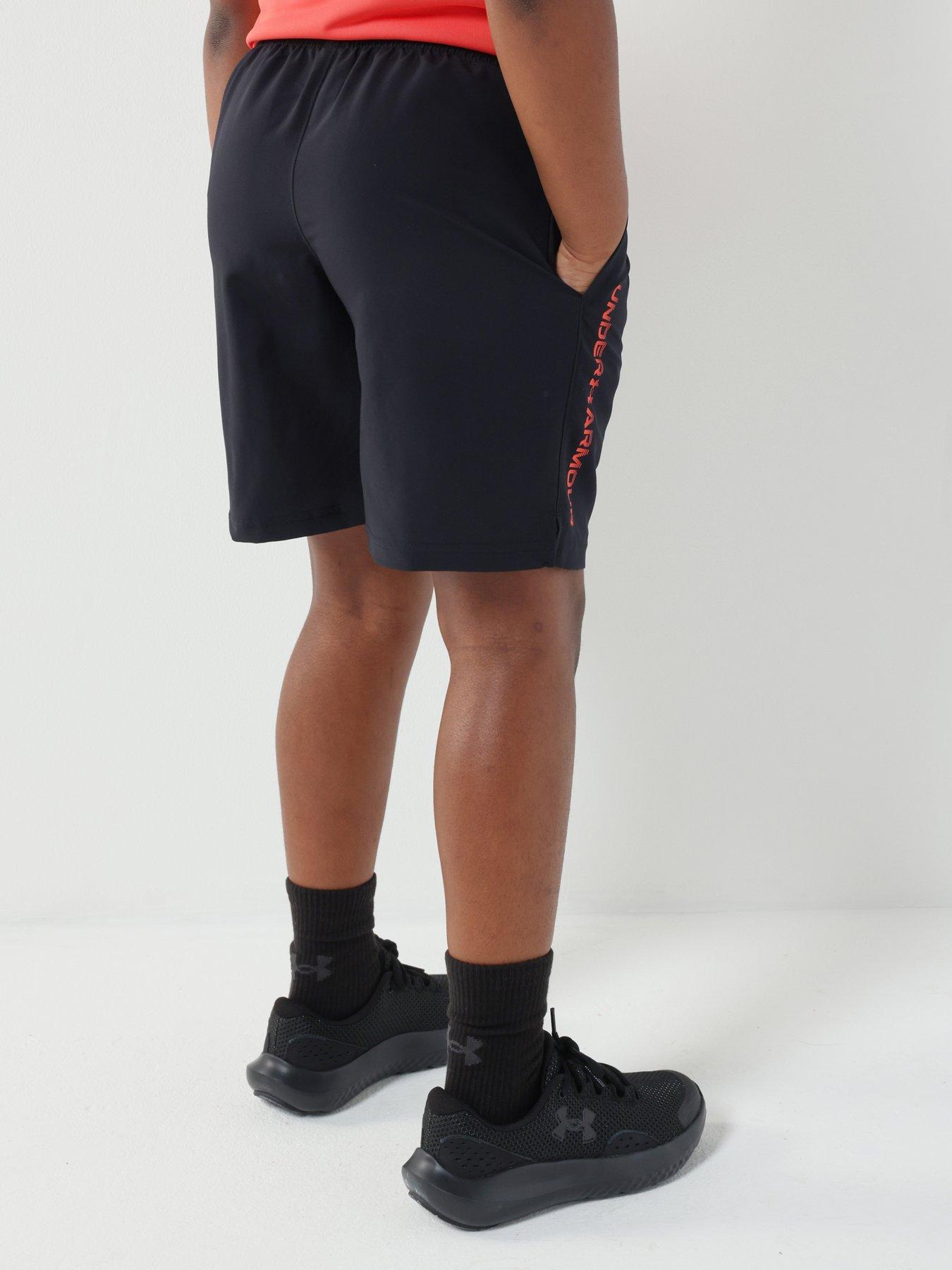  image of under-armour-junior-boys-training-tech-woven-short-black