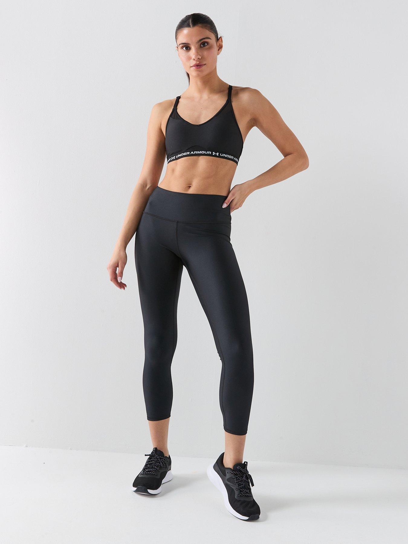  image of under-armour-womens-training-crossback-low-bra-black