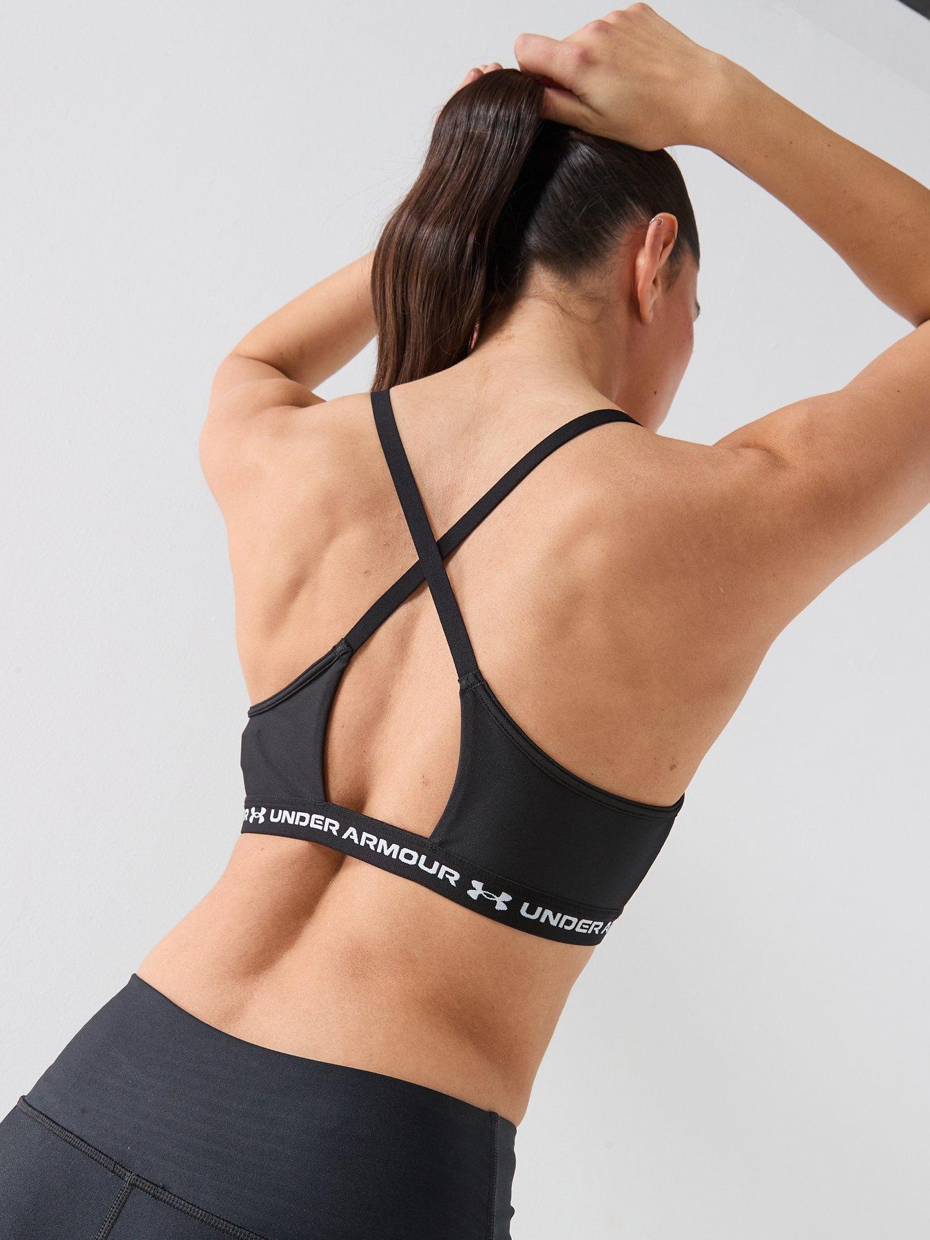  image of under-armour-womens-training-crossback-low-bra-black