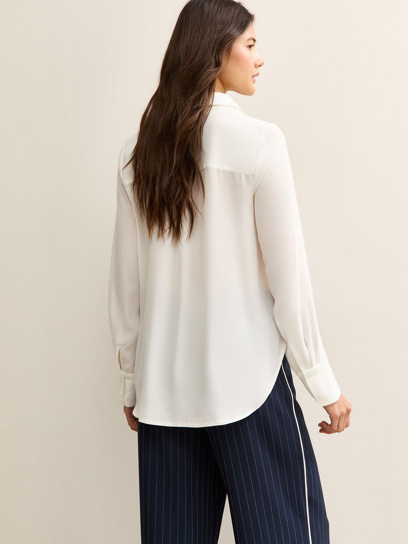 Image 2 of 5 of New Look White Concealed Button Shirt