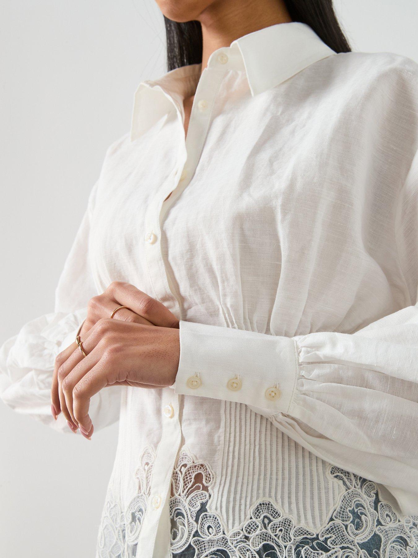  image of allsaints-carol-shirt-white