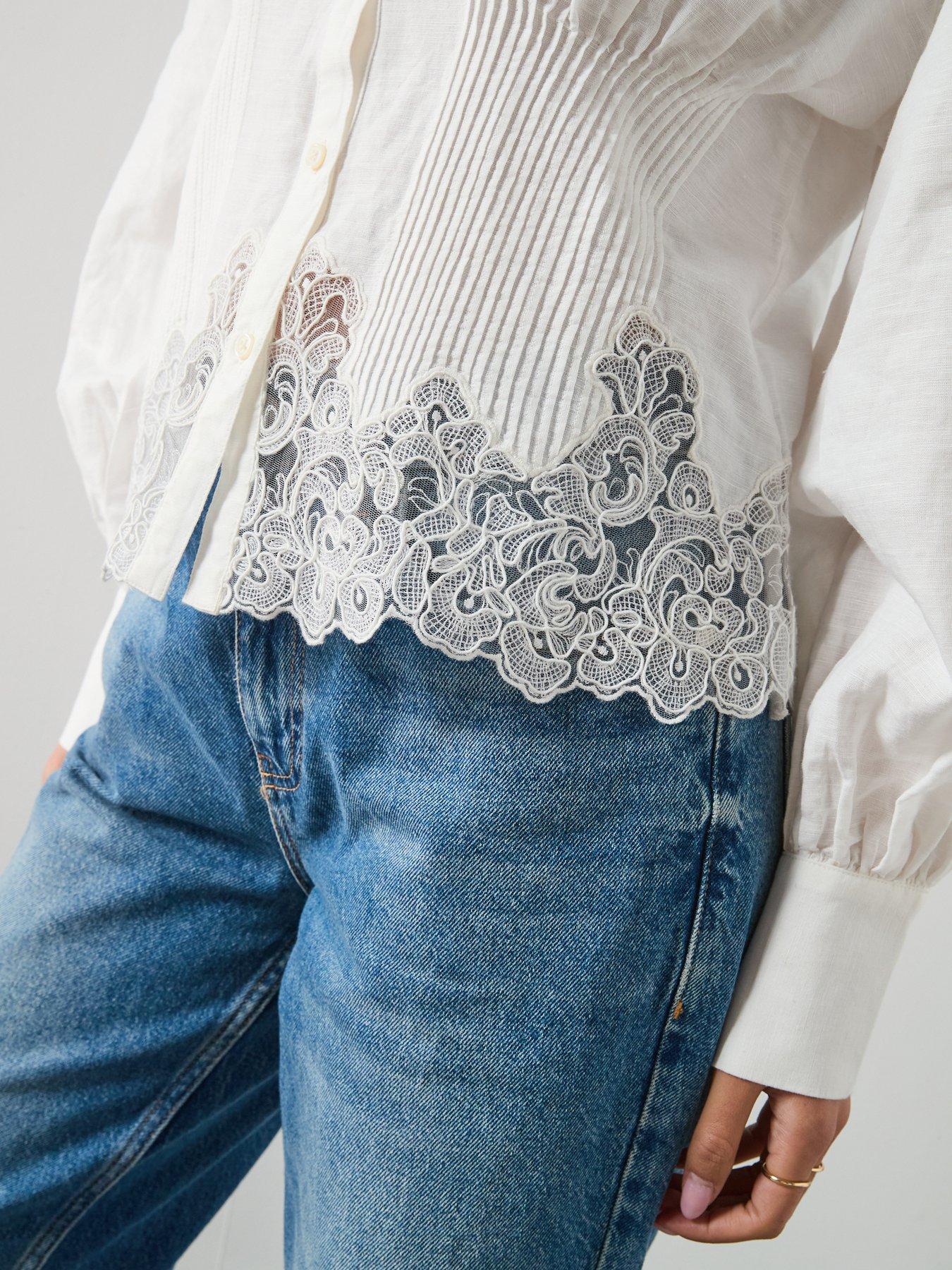  image of allsaints-carol-shirt-white