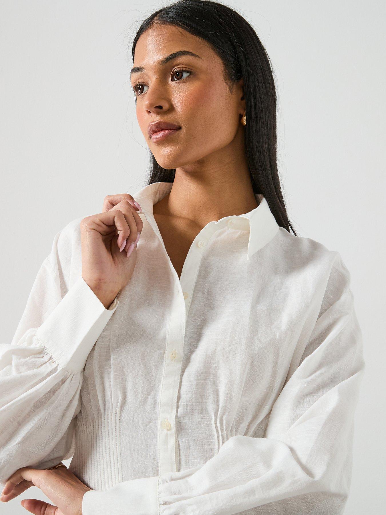  image of allsaints-carol-shirt-white