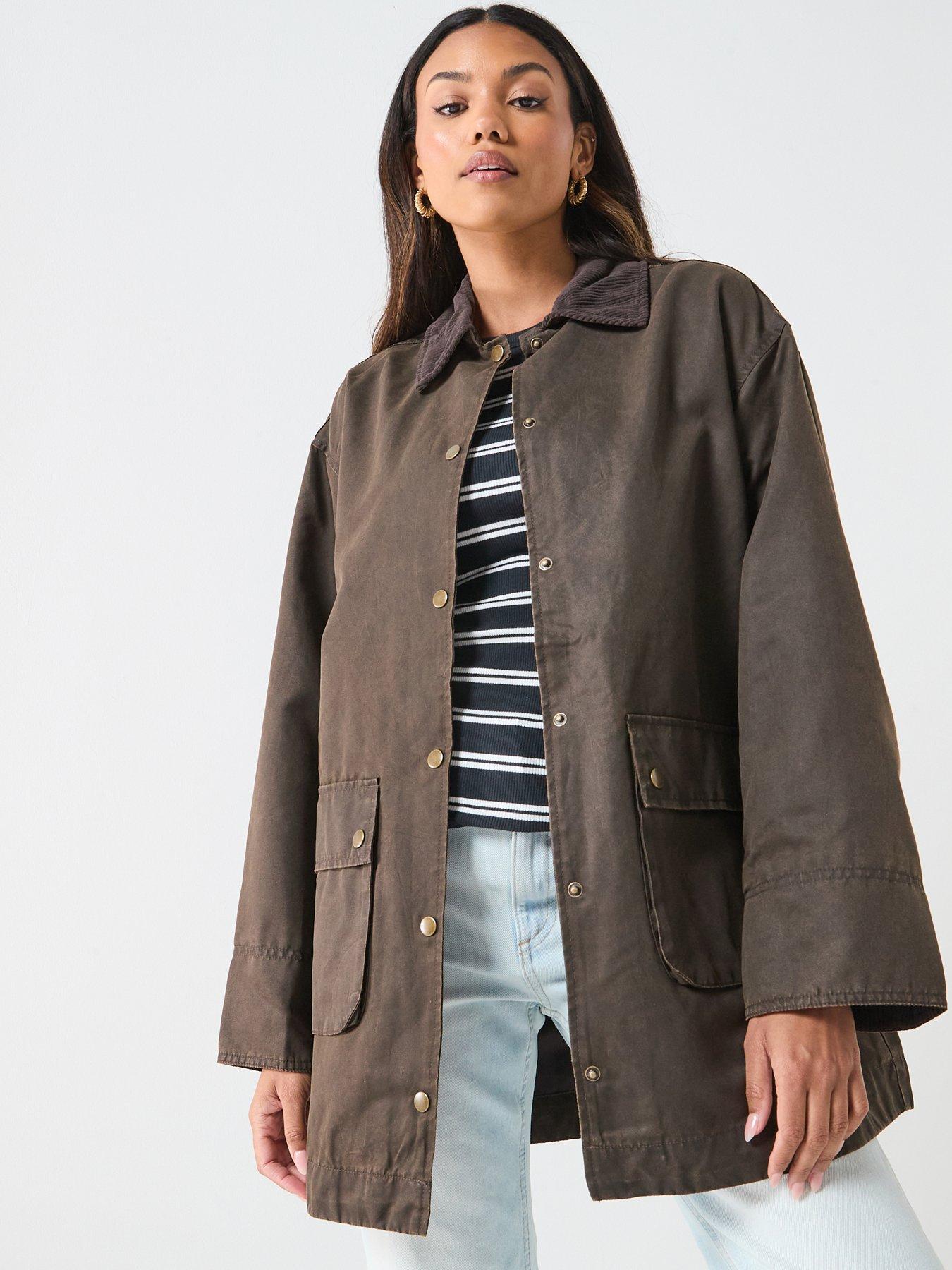JDY Ruby Coated Jacket - Brown