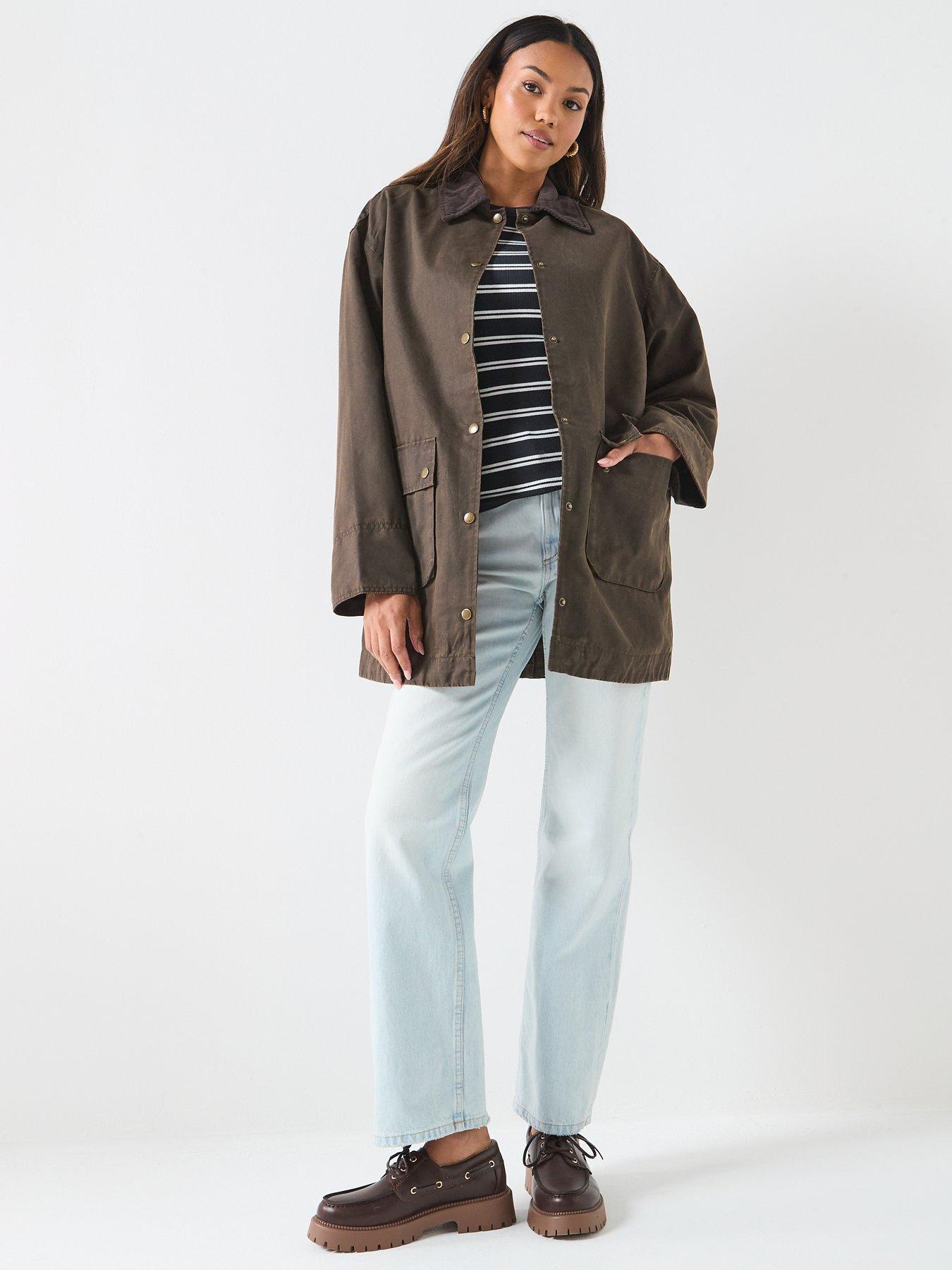 Image 3 of 6 of JDY Ruby Coated Jacket - Brown
