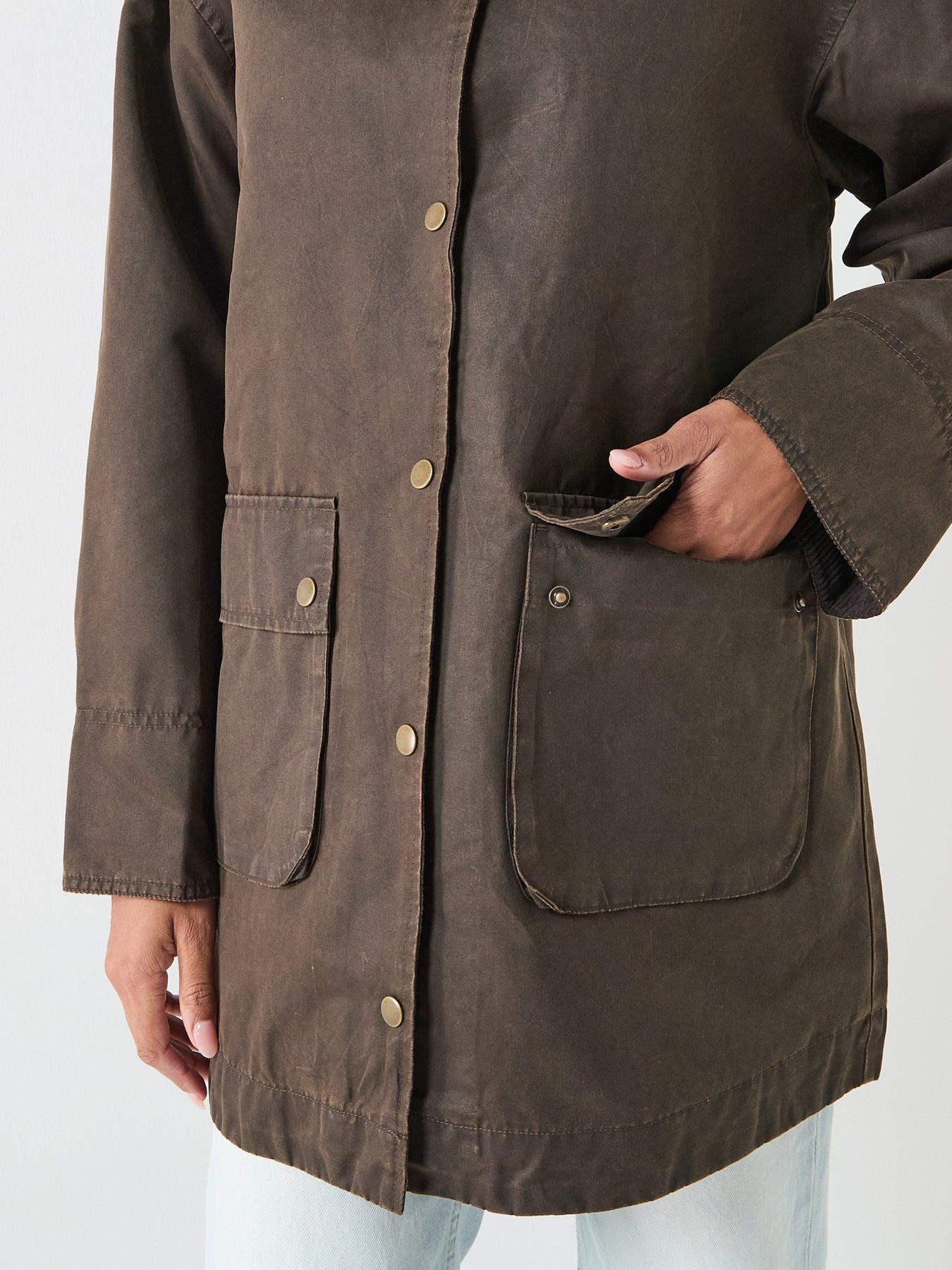 Image 5 of 6 of JDY Ruby Coated Jacket - Brown