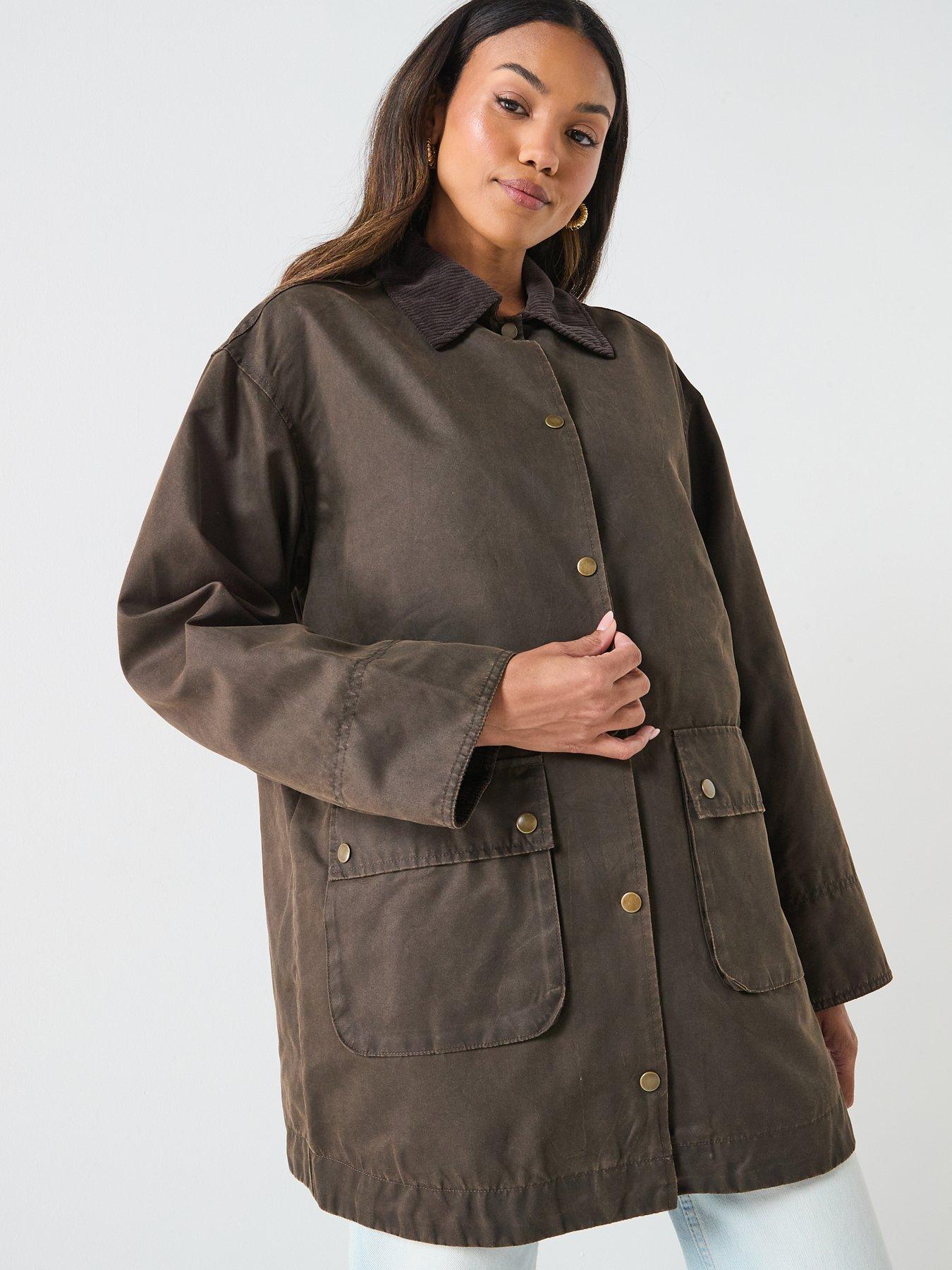 Image 6 of 6 of JDY Ruby Coated Jacket - Brown