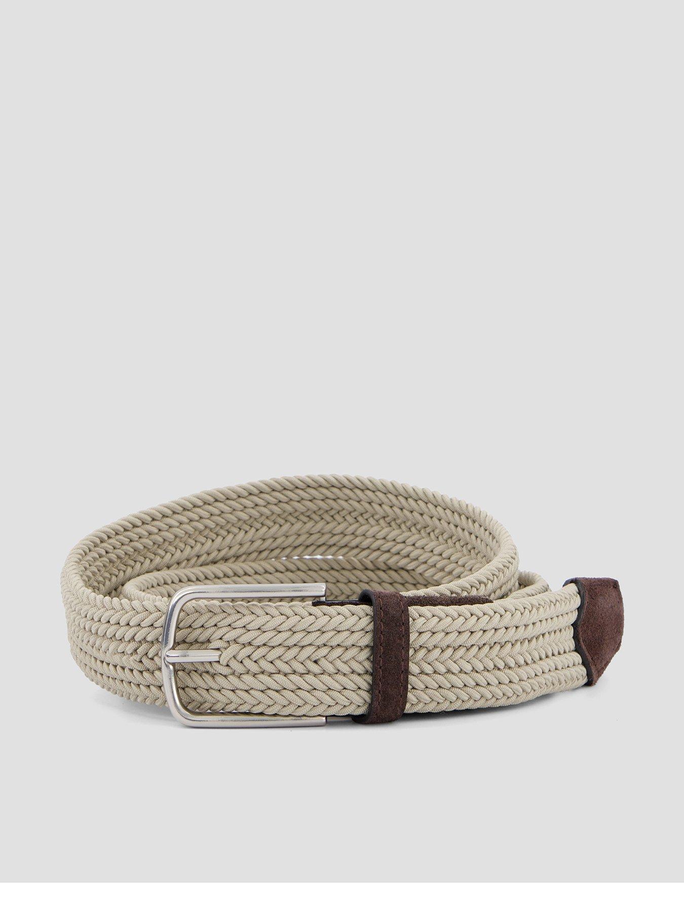 Mango Elastic Woven Belt - Beige