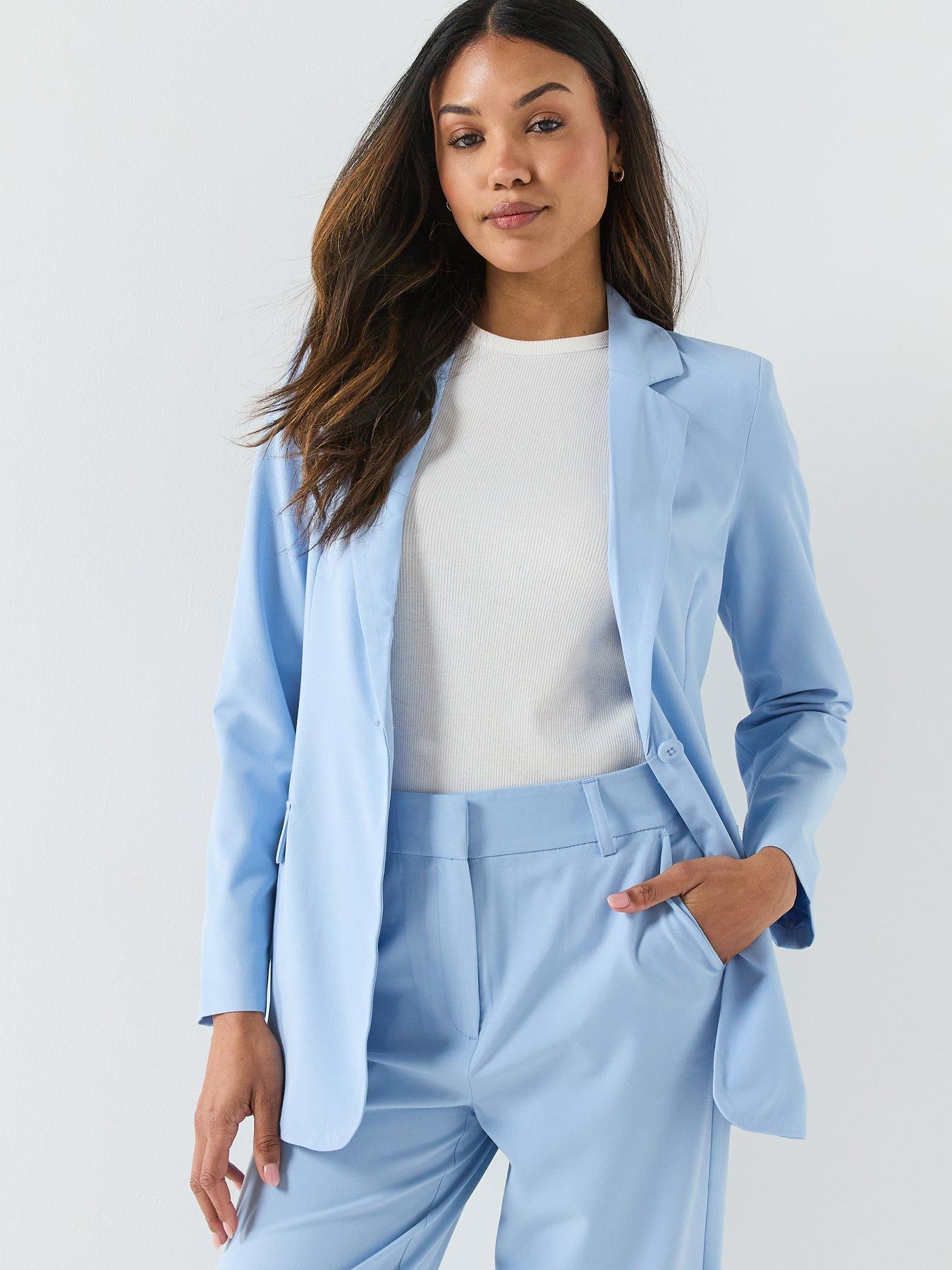 Image 5 of 6 of Vero Moda Vmzelda Long Sleeve Loose Co-ord Blazer - Blue