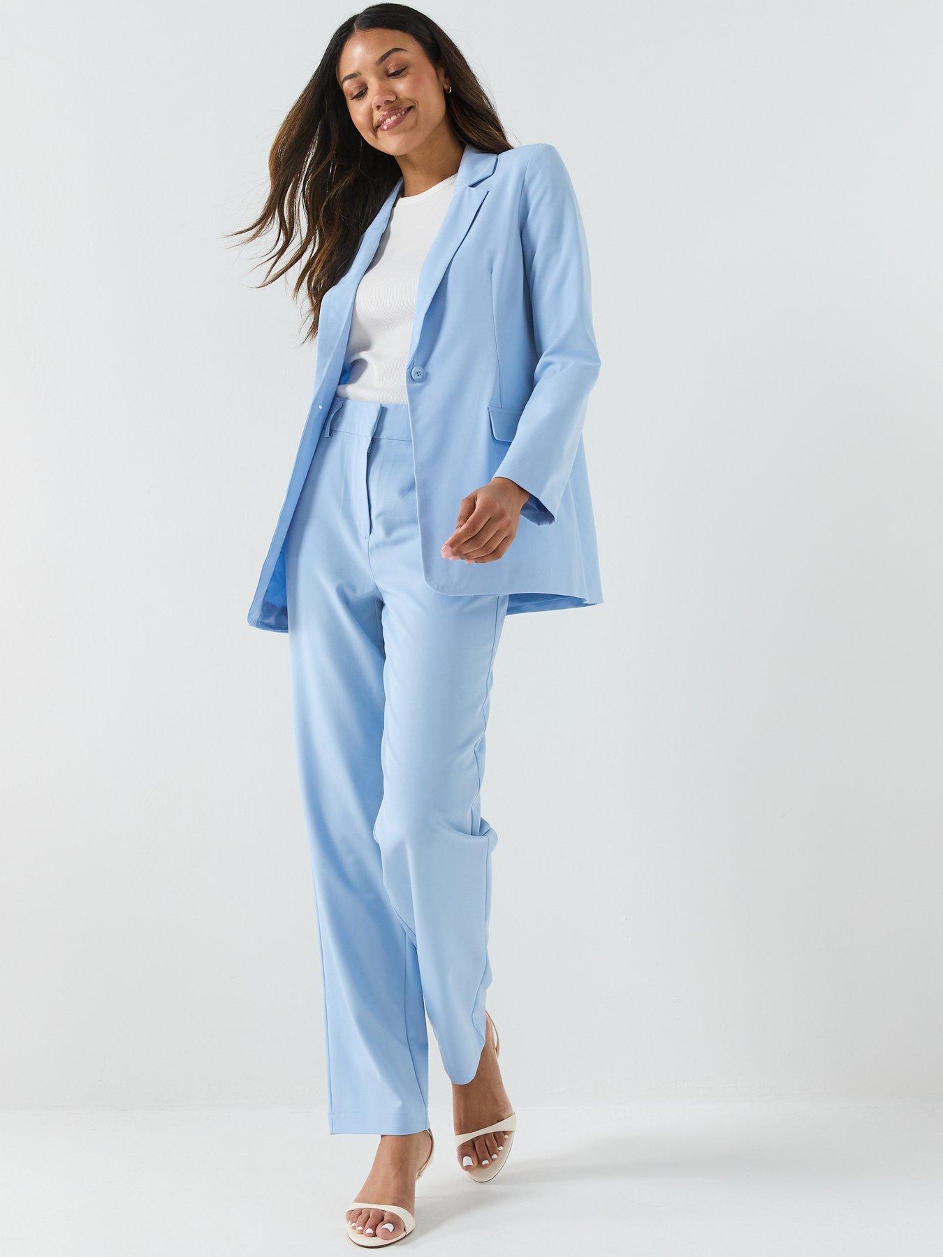Vero Moda Straight Cut Co-ord Trousers -blue