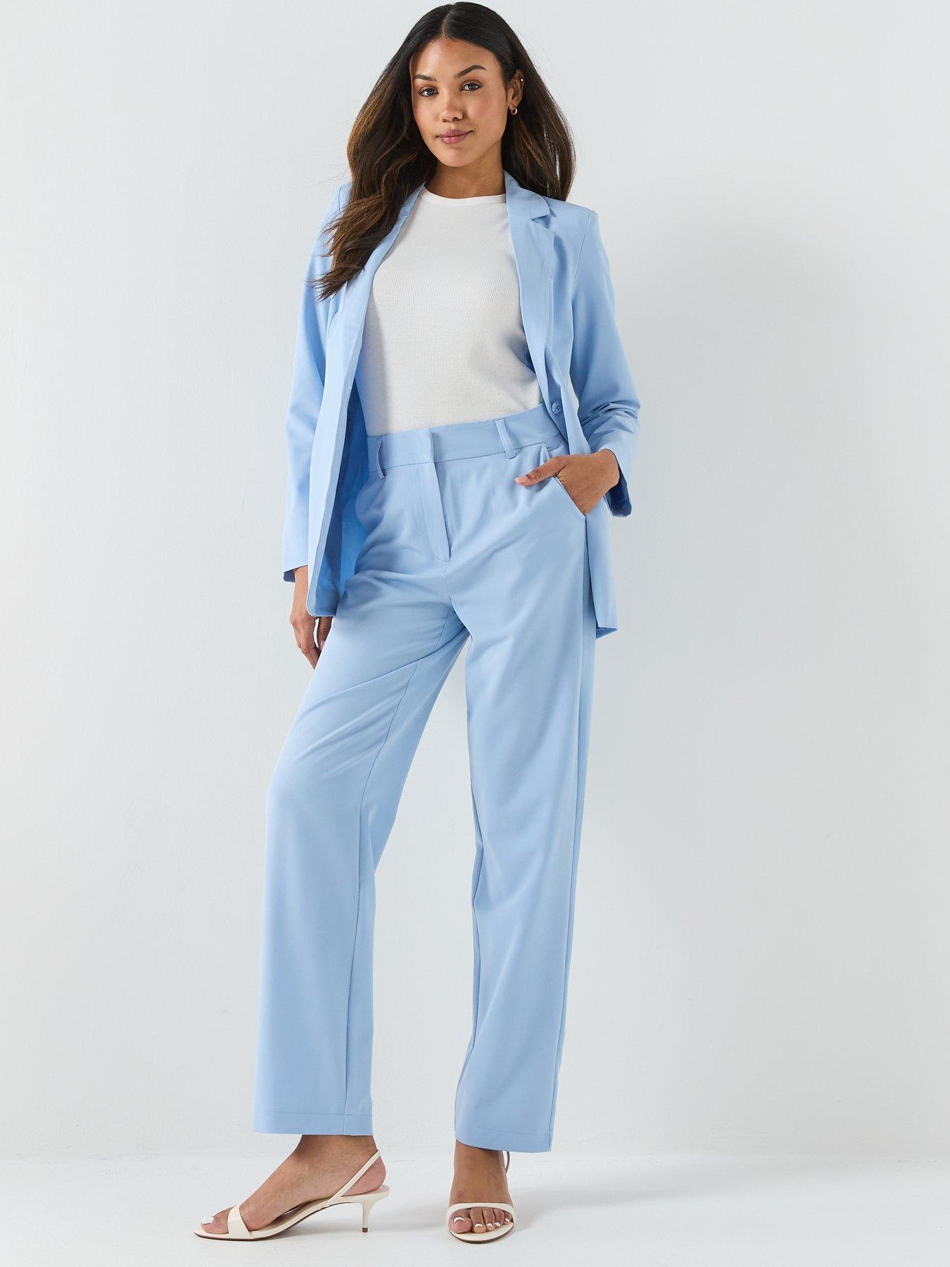  image of vero-moda-straight-cut-trouseres-blue