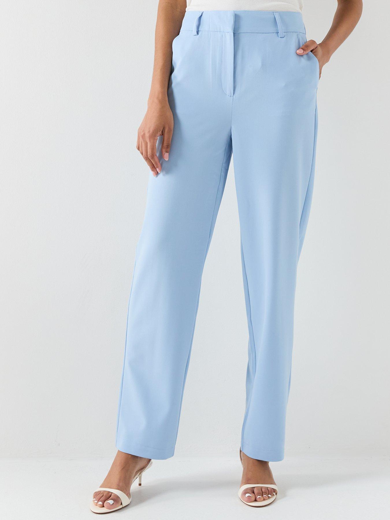  image of vero-moda-straight-cut-trouseres-blue