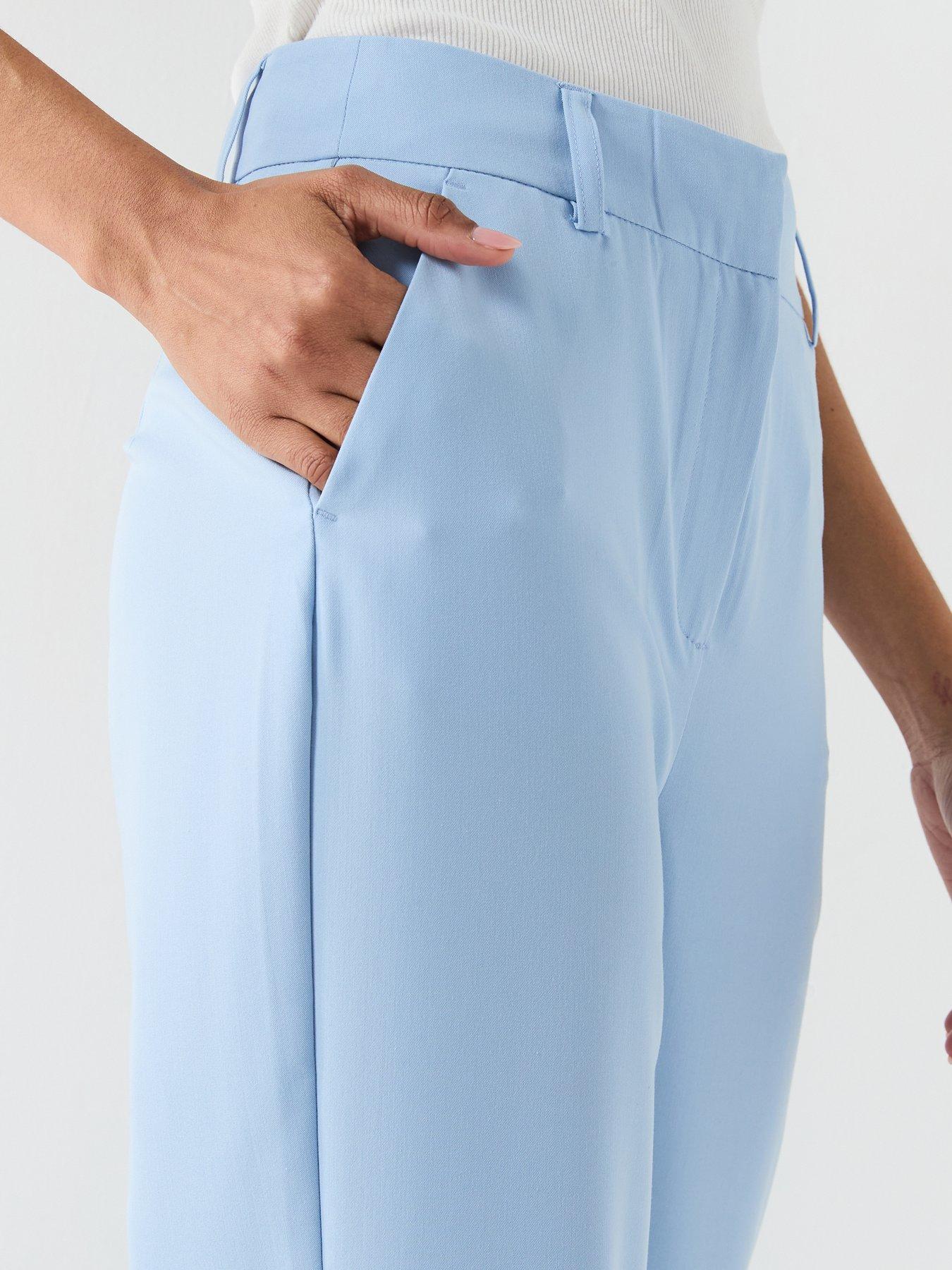  image of vero-moda-straight-cut-trouseres-blue