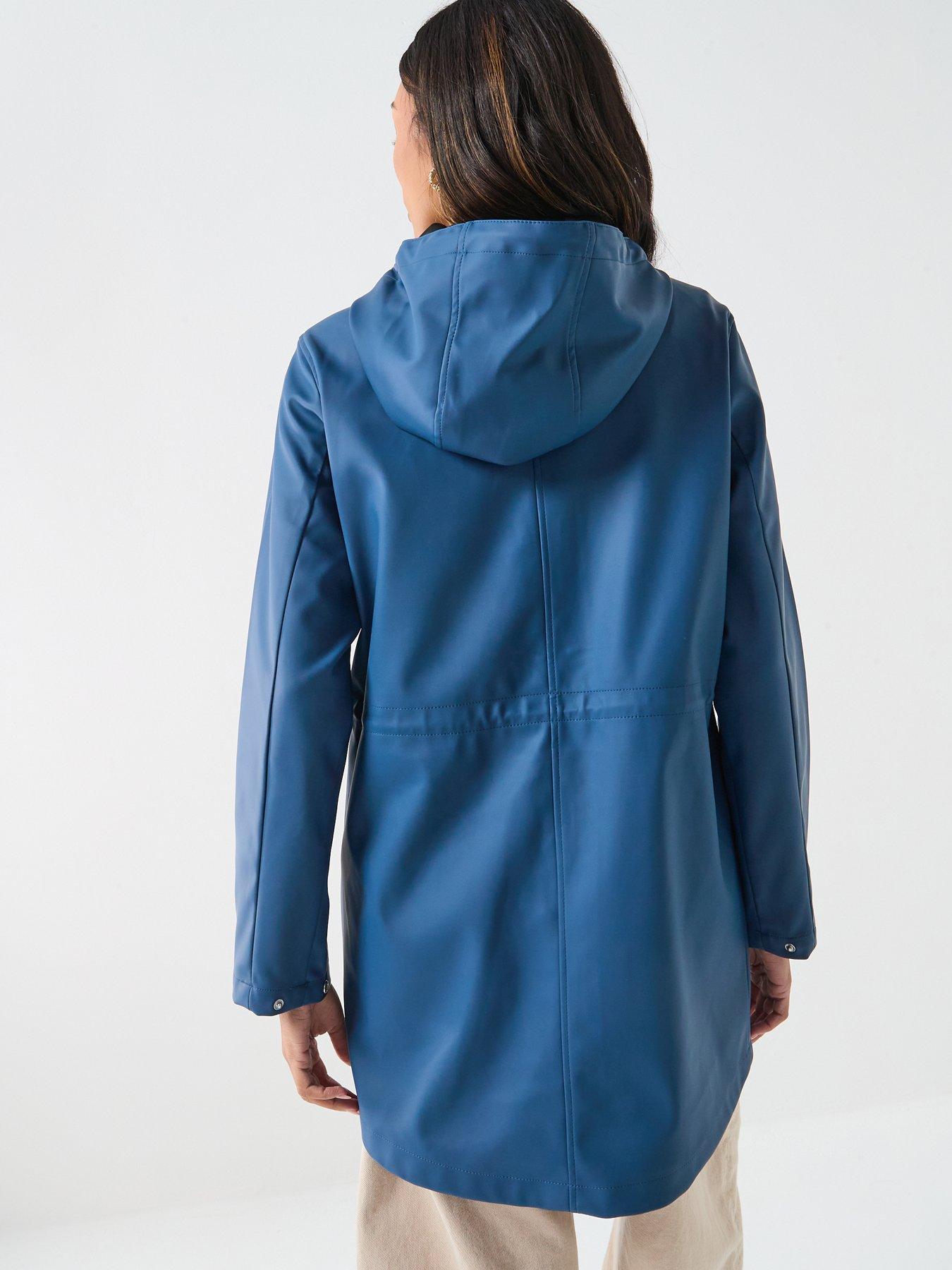  image of vero-moda-malou-coated-jacket-blue