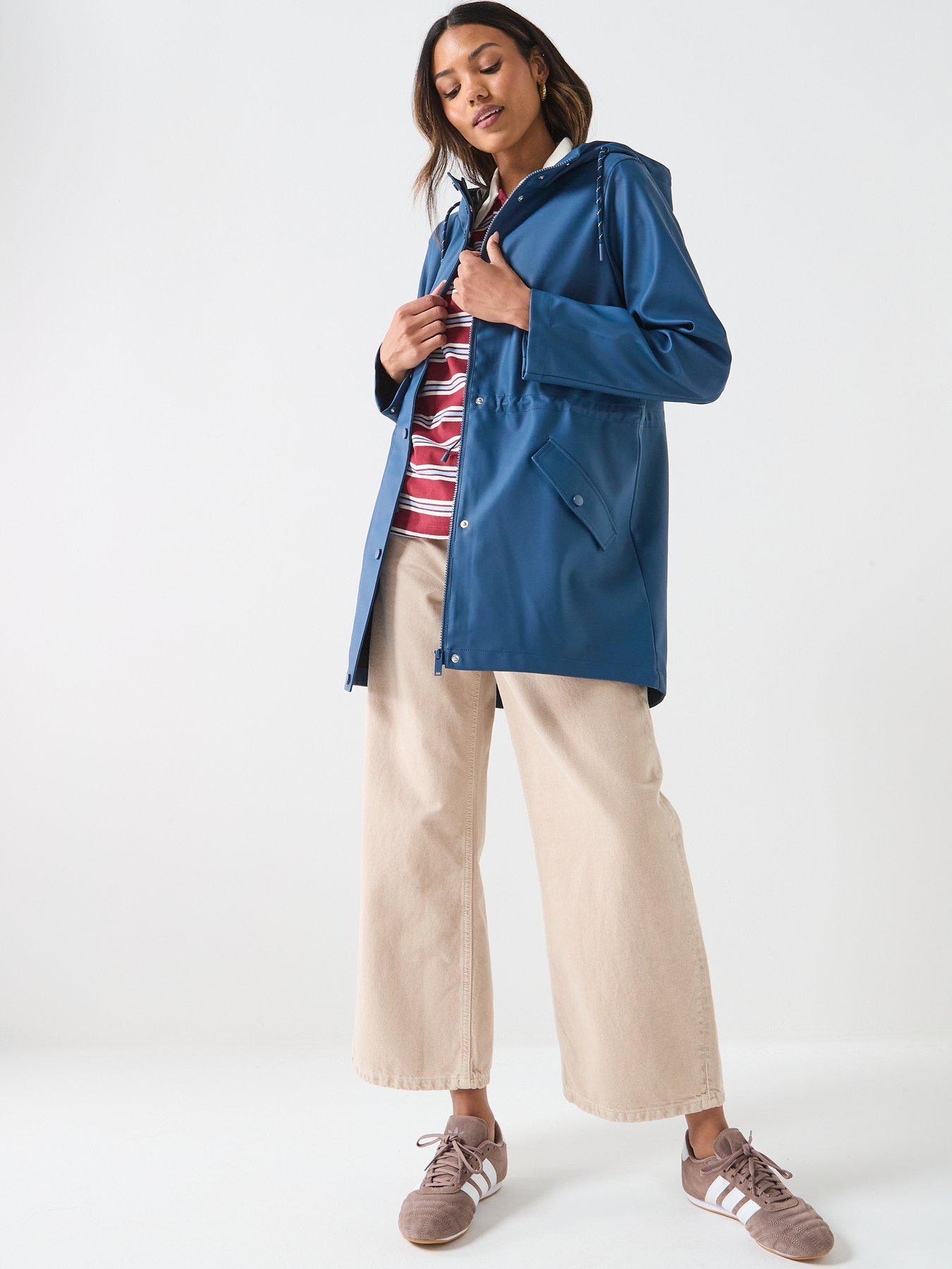  image of vero-moda-malou-coated-jacket-blue
