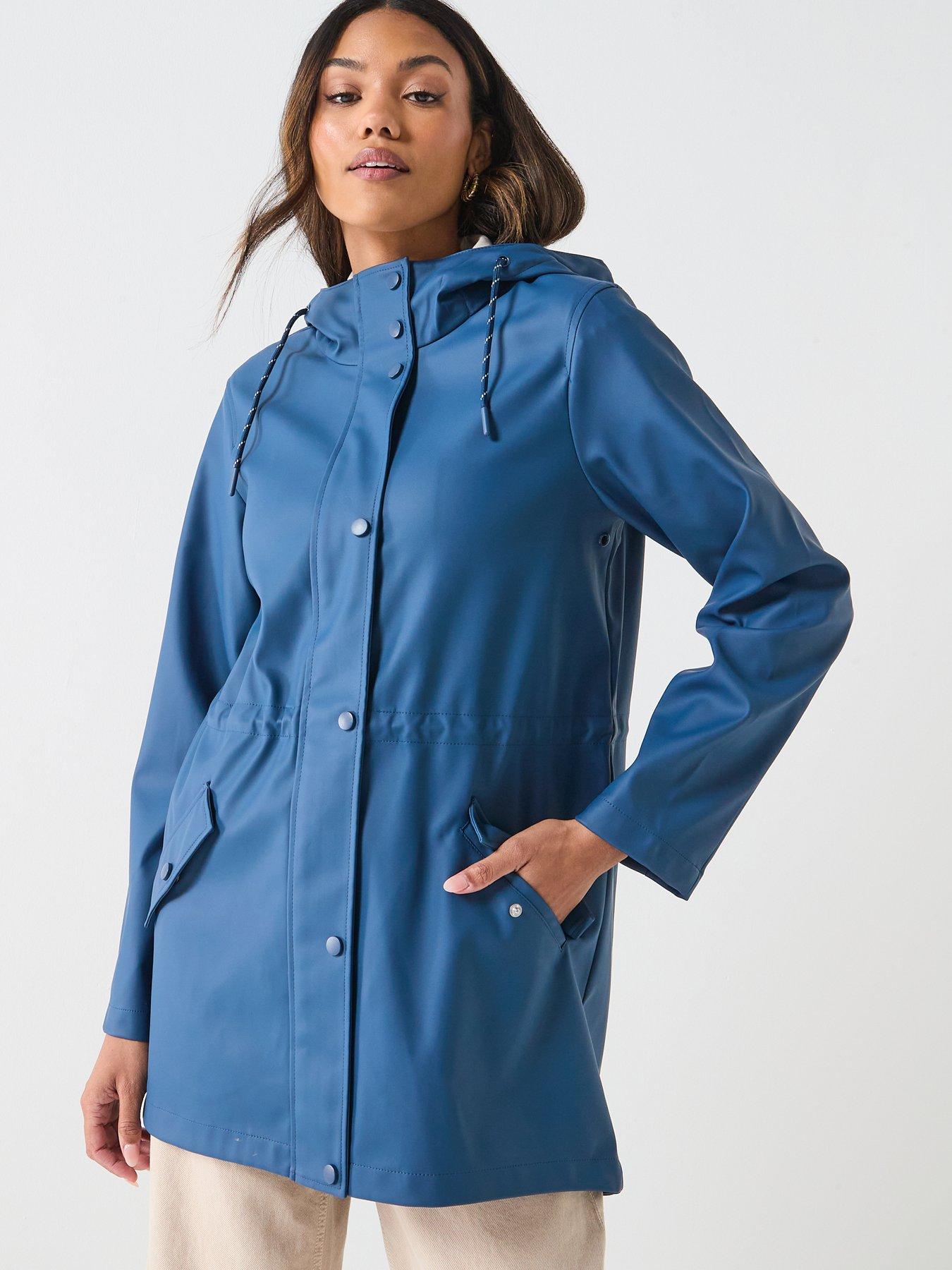  image of vero-moda-malou-coated-jacket-blue