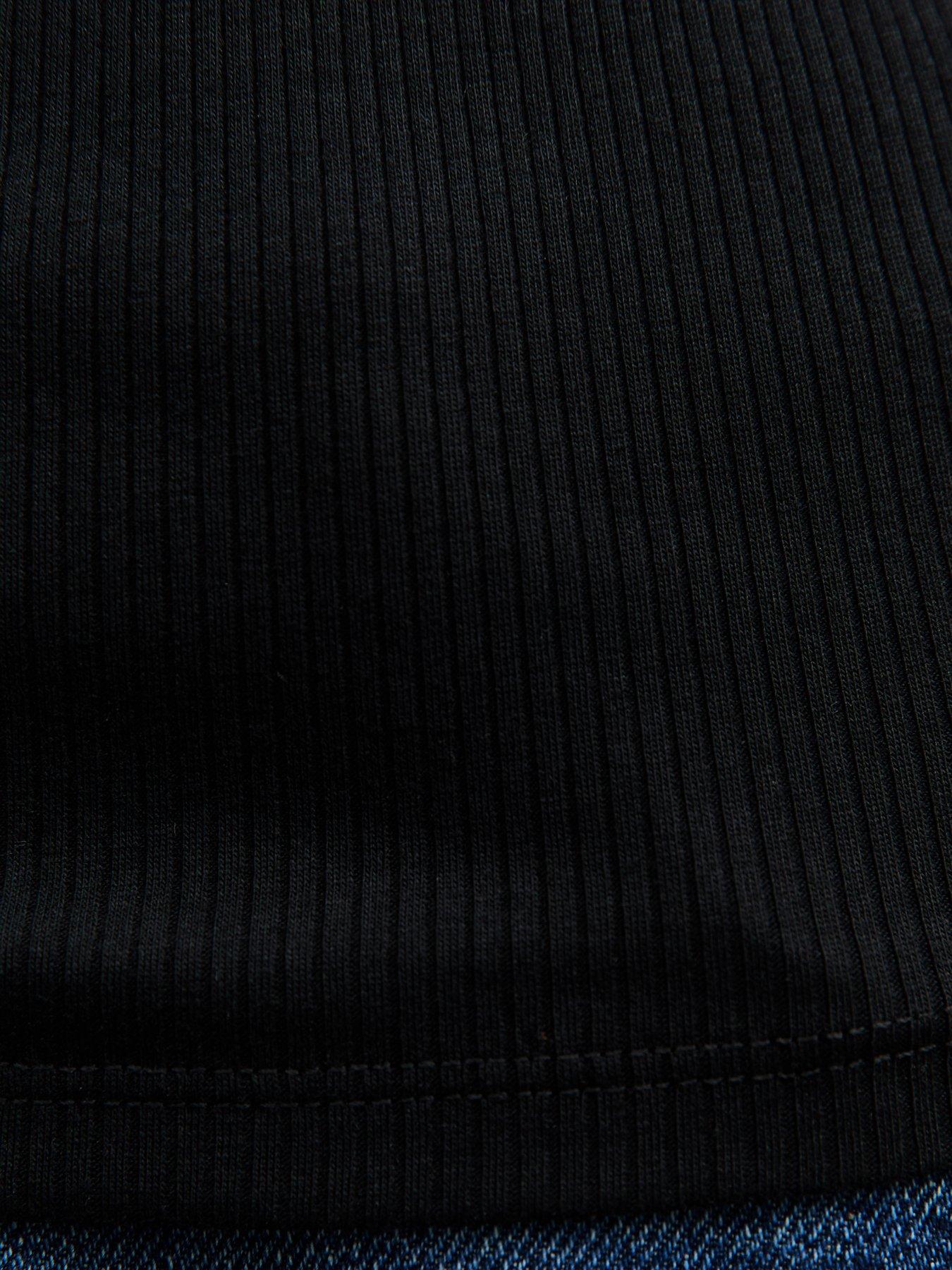 Image 5 of 5 of New Look Square Neck Top - Black