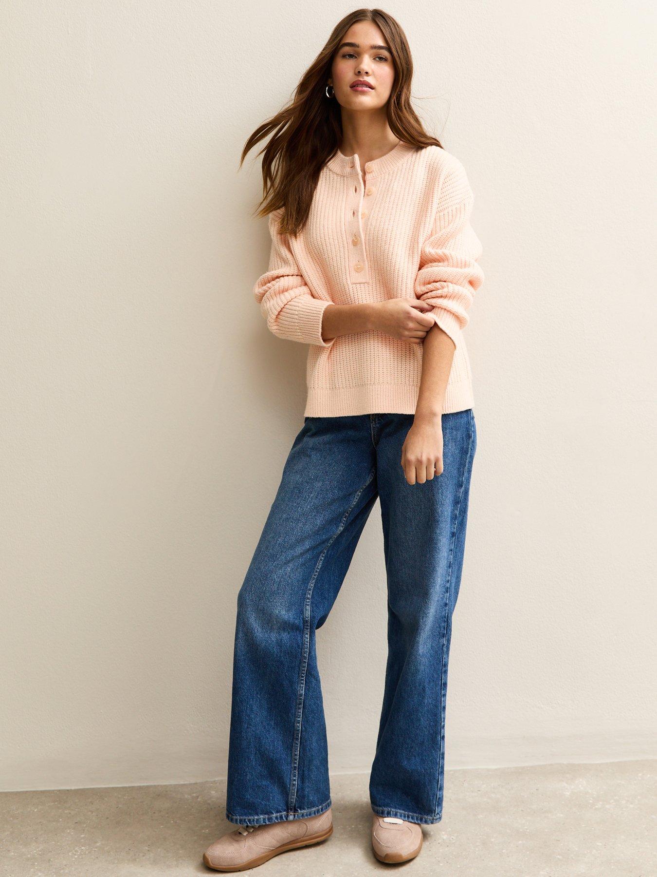  image of new-look-midweight-knit-jumper-light-pink