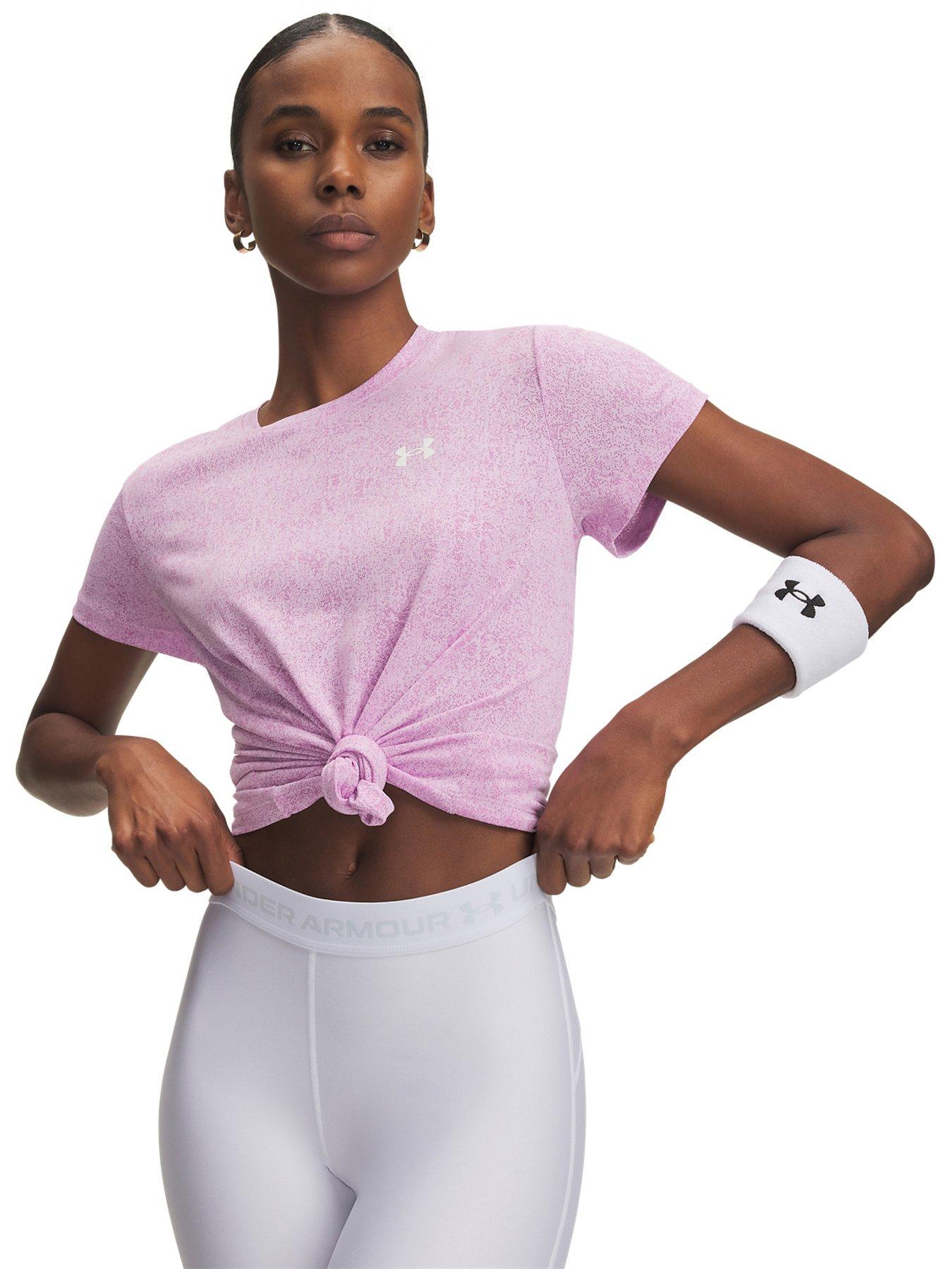 UNDER ARMOUR Womens Training Tech Short Sleeve Crew Neck T-Shirt - Pink
