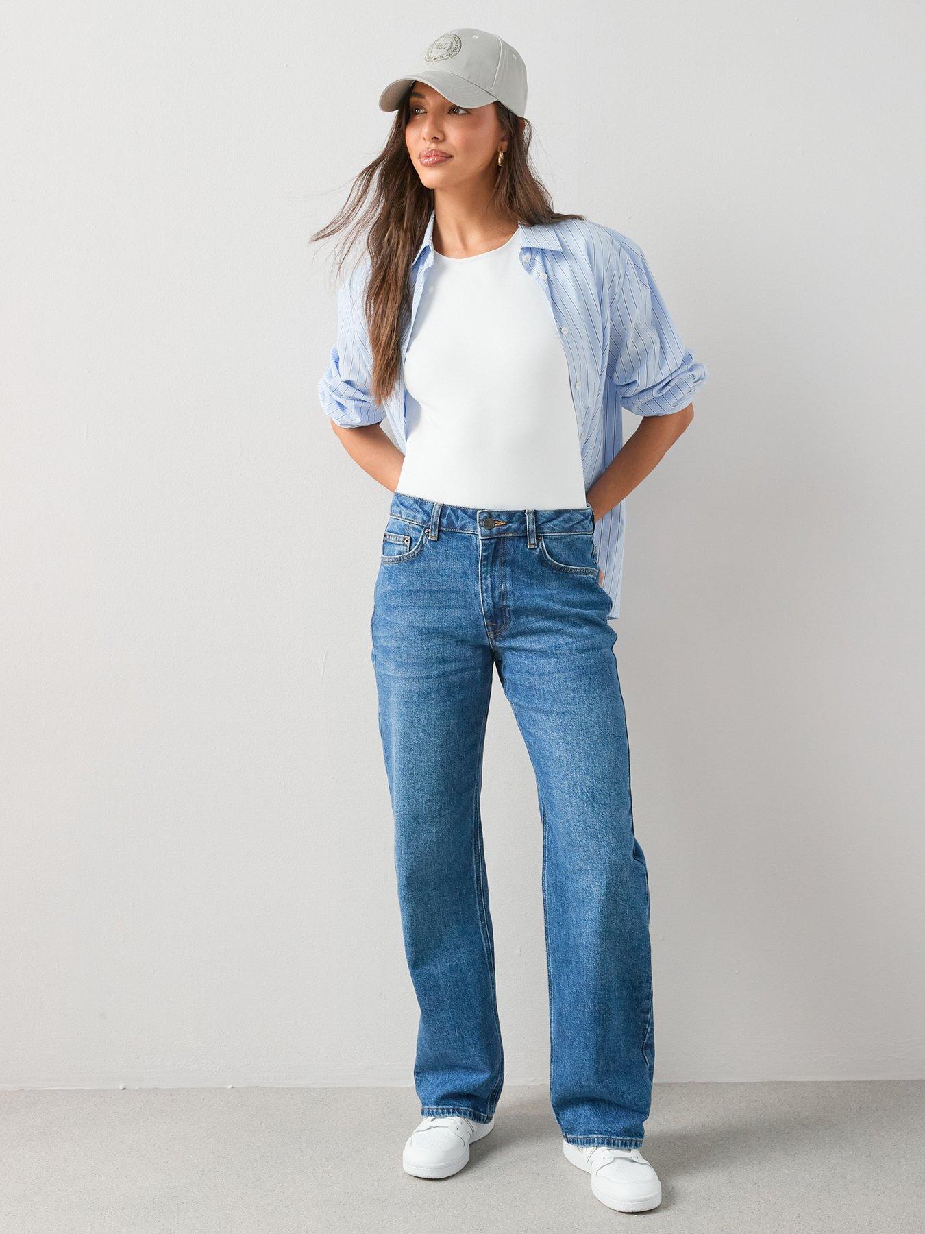 The Very Collection Baggy Low Rise Jeans - Mid Wash | Littlewoods