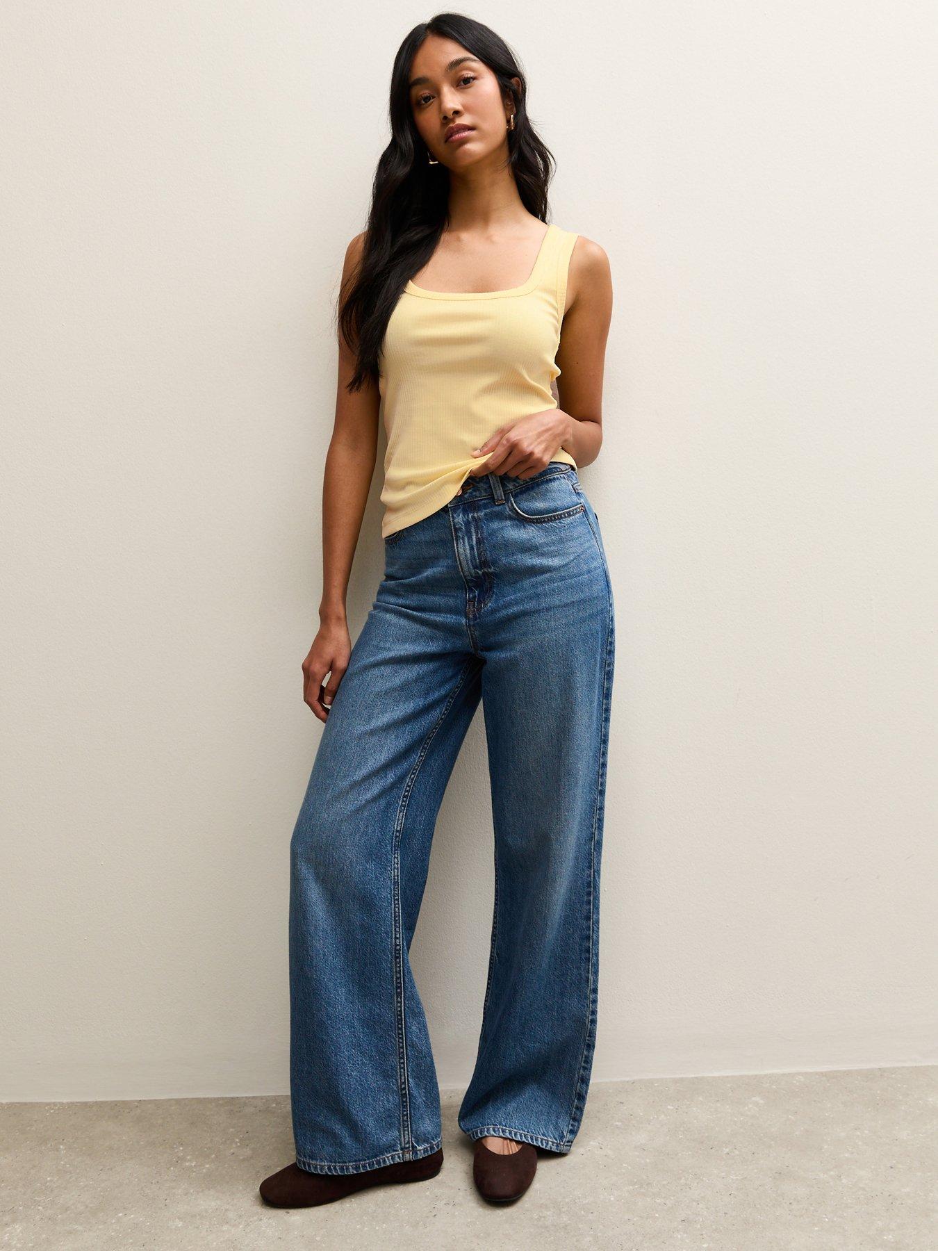 Image 3 of 5 of New Look Square Neck Vest Top - Light Yellow
