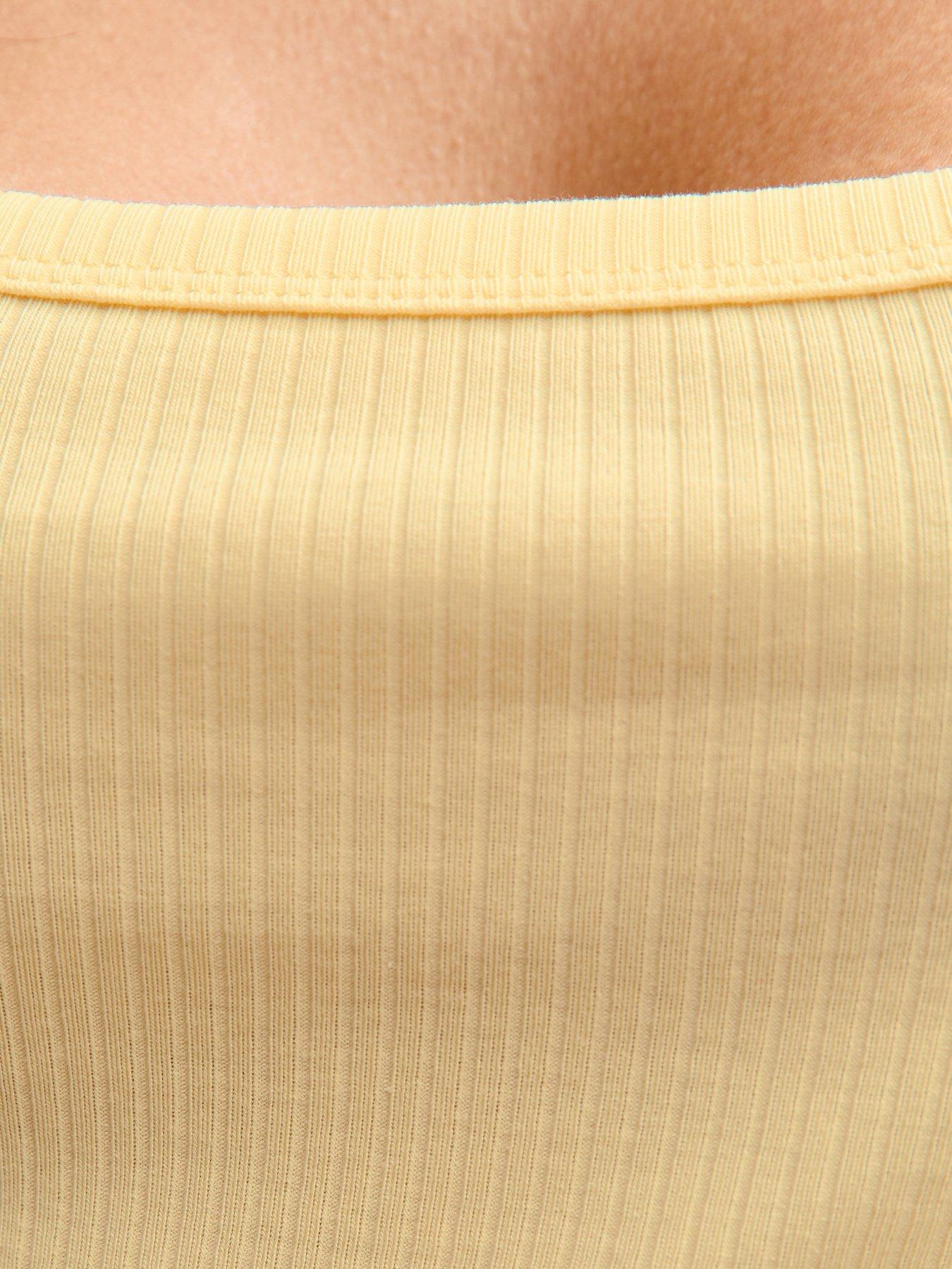 Image 5 of 5 of New Look Square Neck Vest Top - Light Yellow