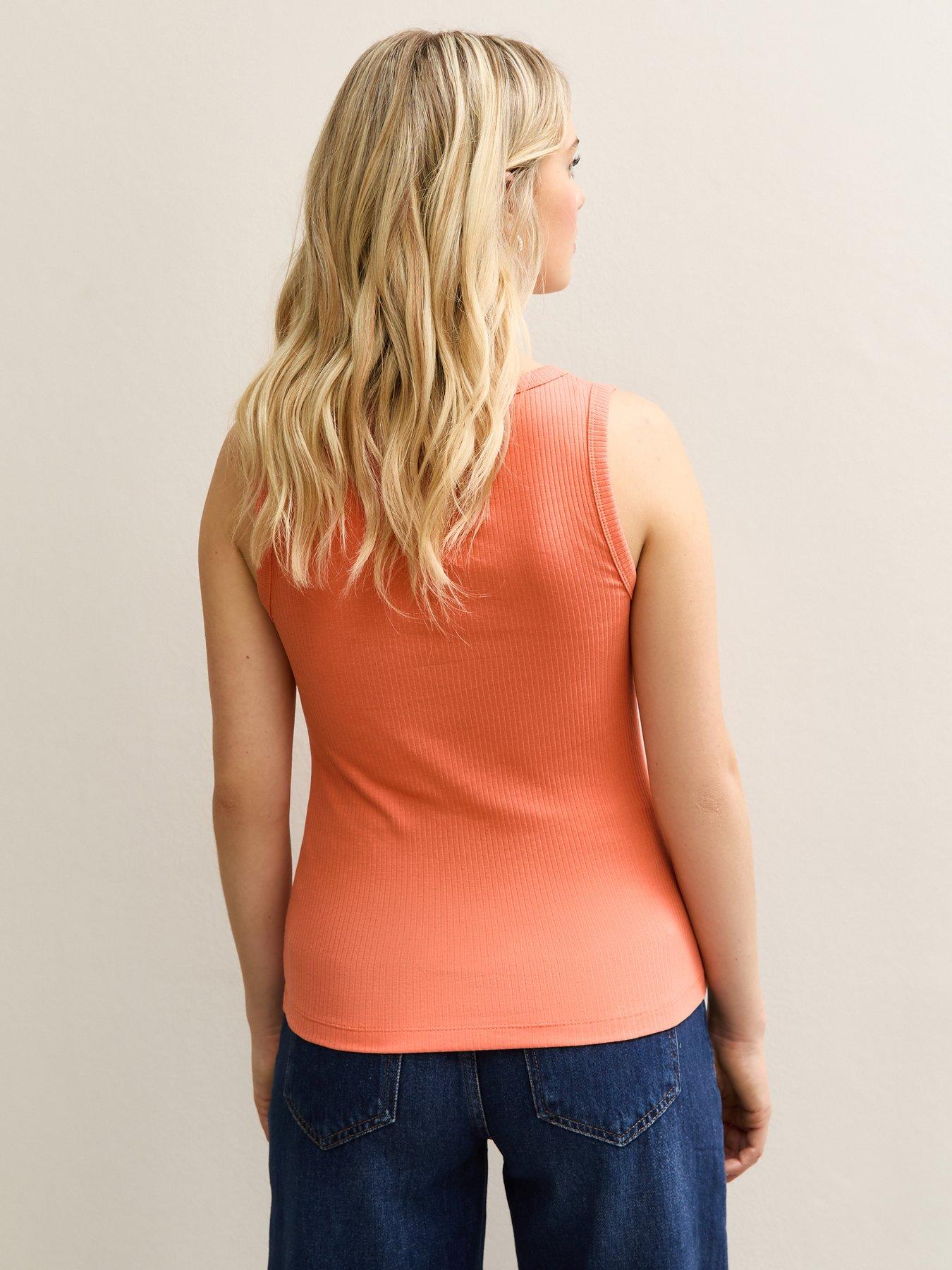Image 2 of 5 of New Look Square Neck Vest Top - Orange