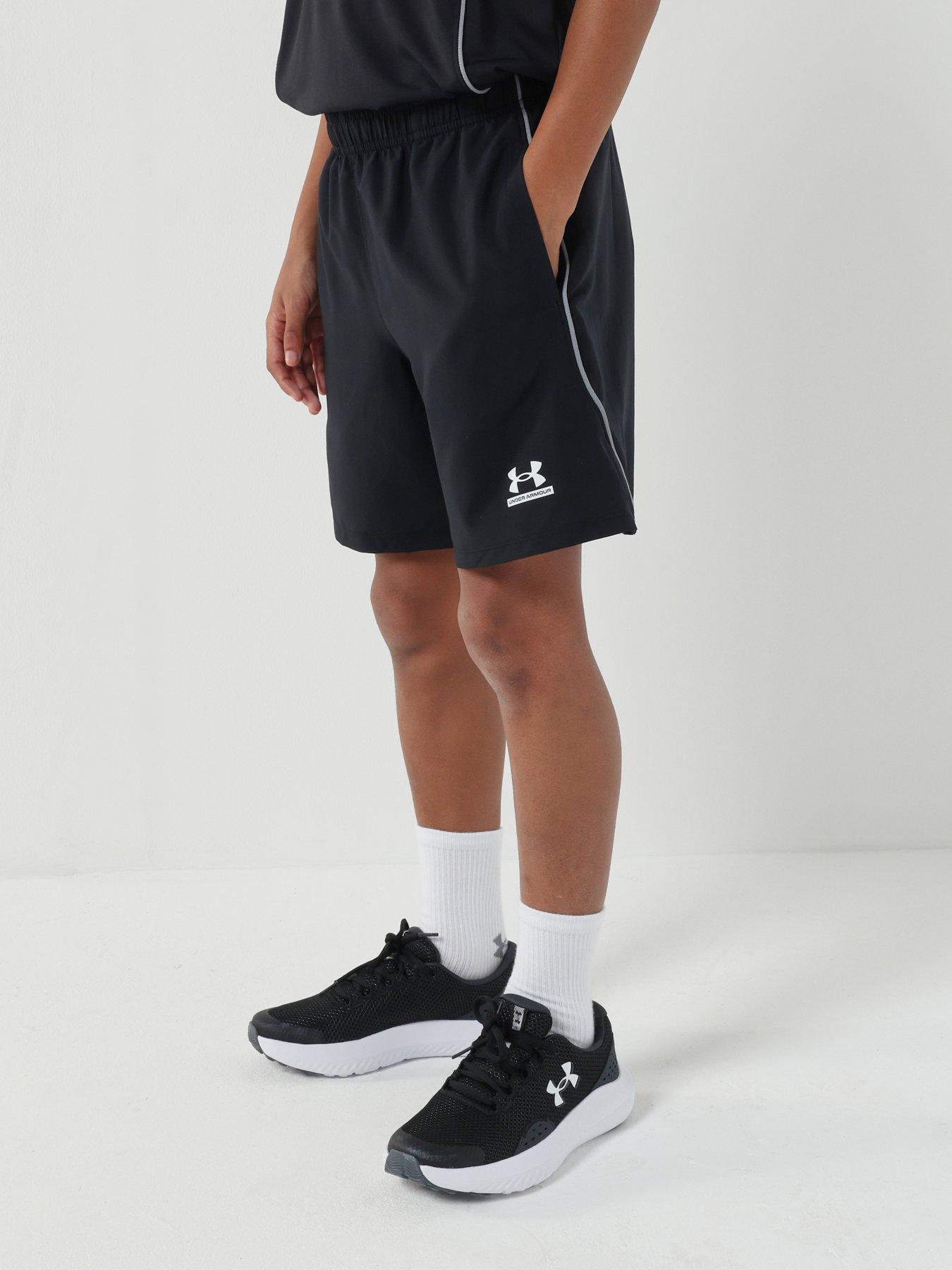  image of under-armour-junior-boys-training-tech-woven-short-black