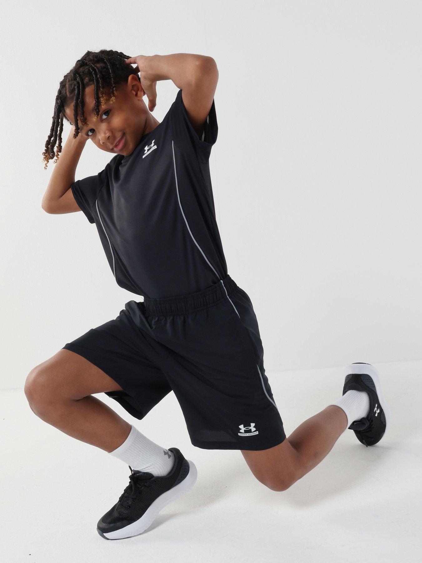  image of under-armour-junior-boys-training-tech-woven-short-black