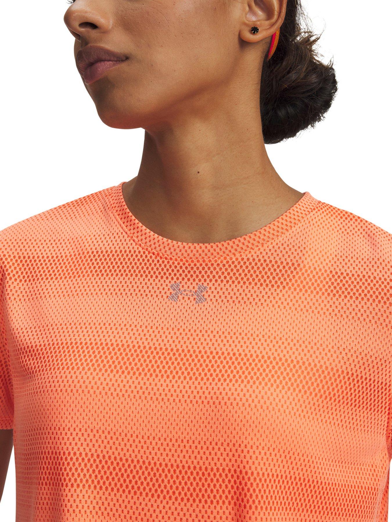 Image 3 of 3 of UNDER ARMOUR Womens Running Launch Short Sleeve T-Shirt - Orange
