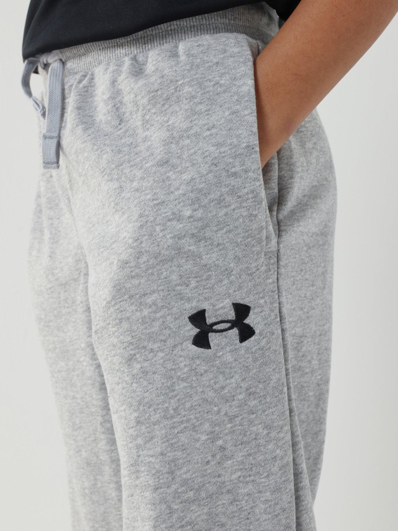  image of under-armour-junior-boys-training-rival-terry-pant-grey