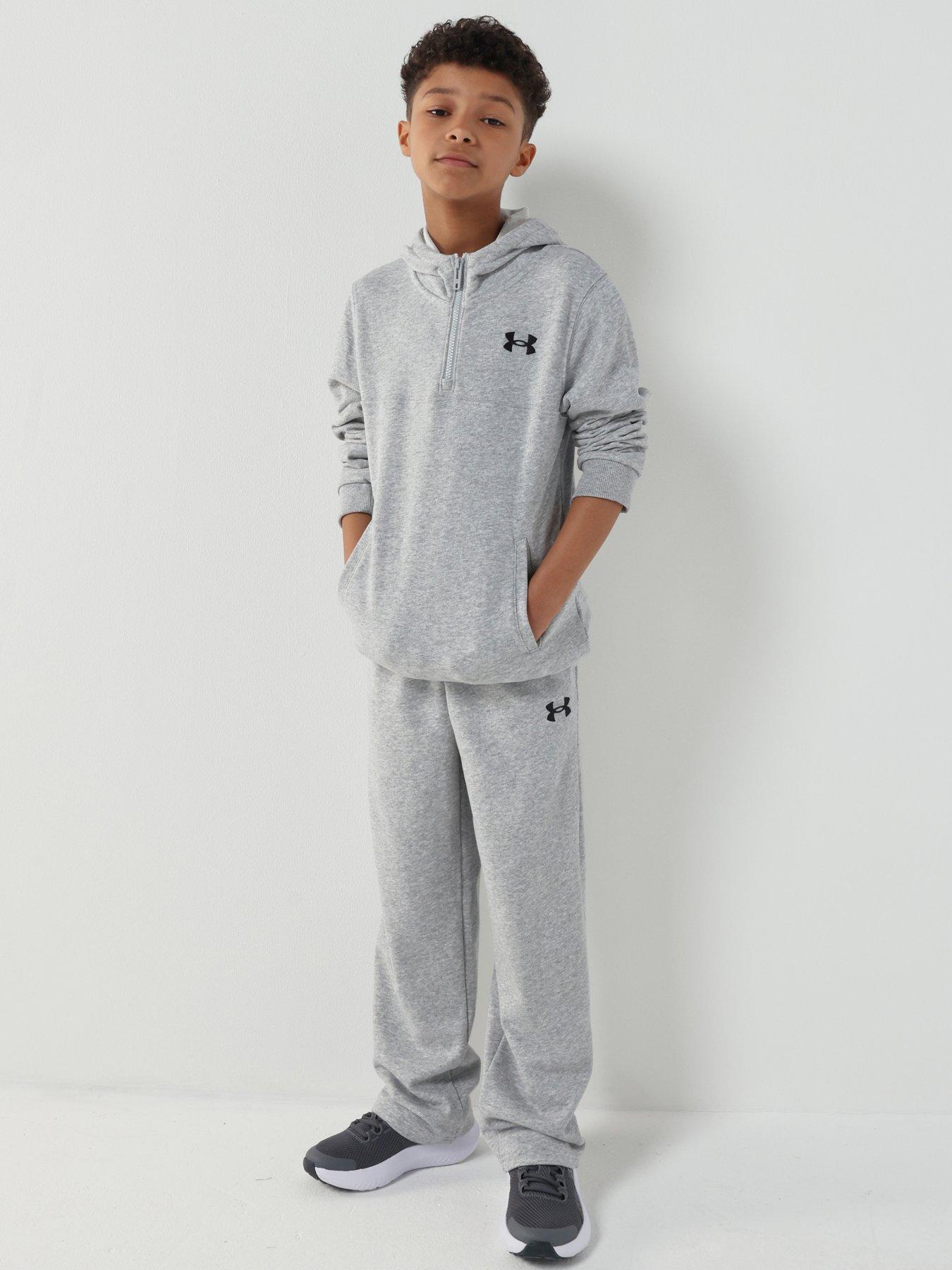  image of under-armour-junior-boys-training-rival-terry-pant-grey