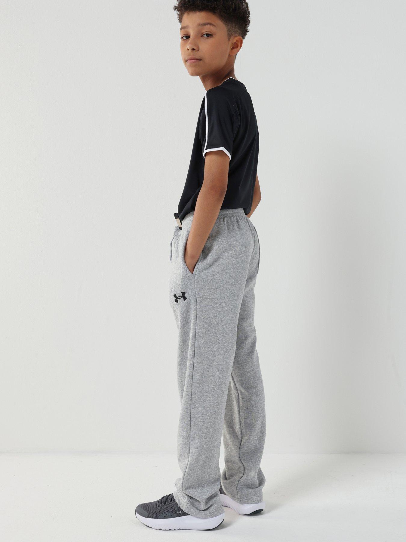  image of under-armour-junior-boys-training-rival-terry-pant-grey