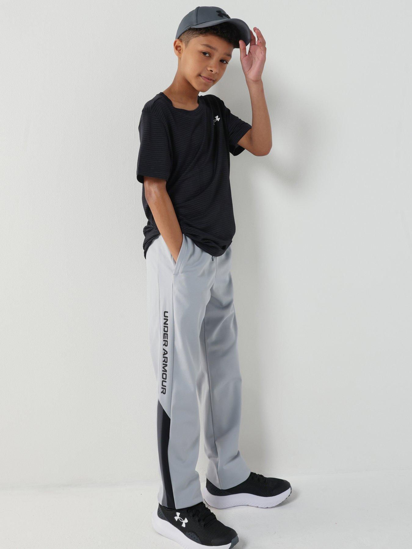 UNDER ARMOUR Junior Boys Training Rival Knit Taper Pant - Grey
